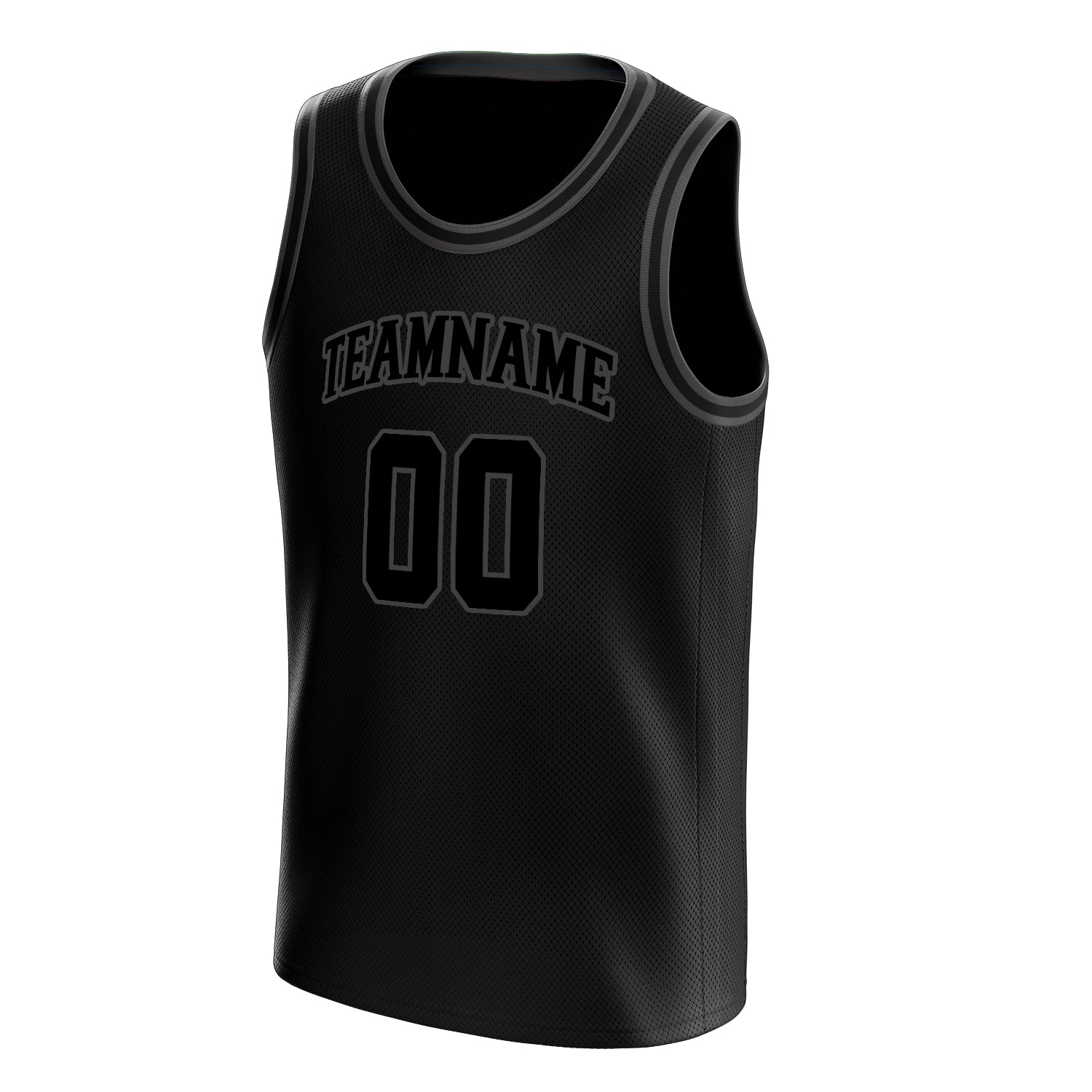Custom Black Gray Solid-Color Basketball Jersey