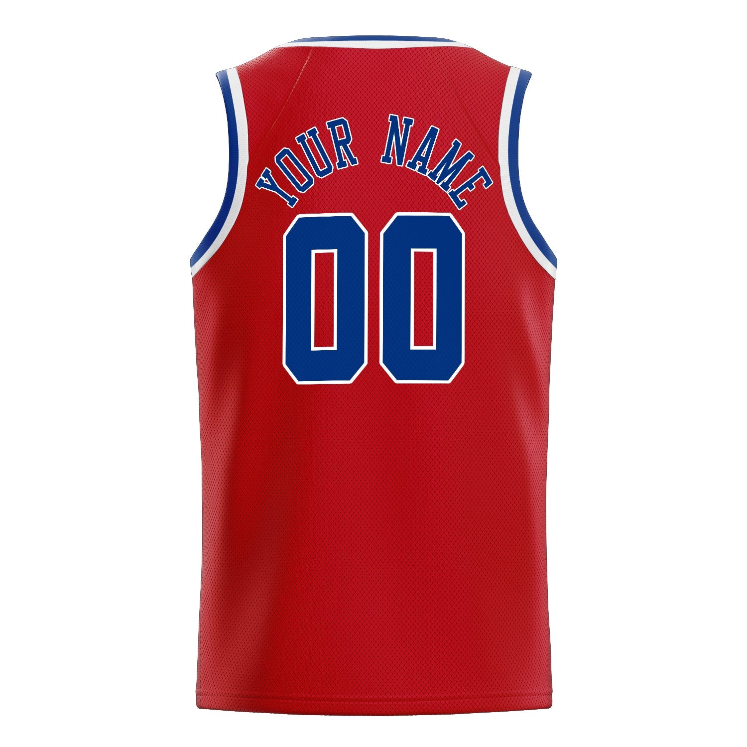Custom Red Royal Solid-Color Basketball Jersey