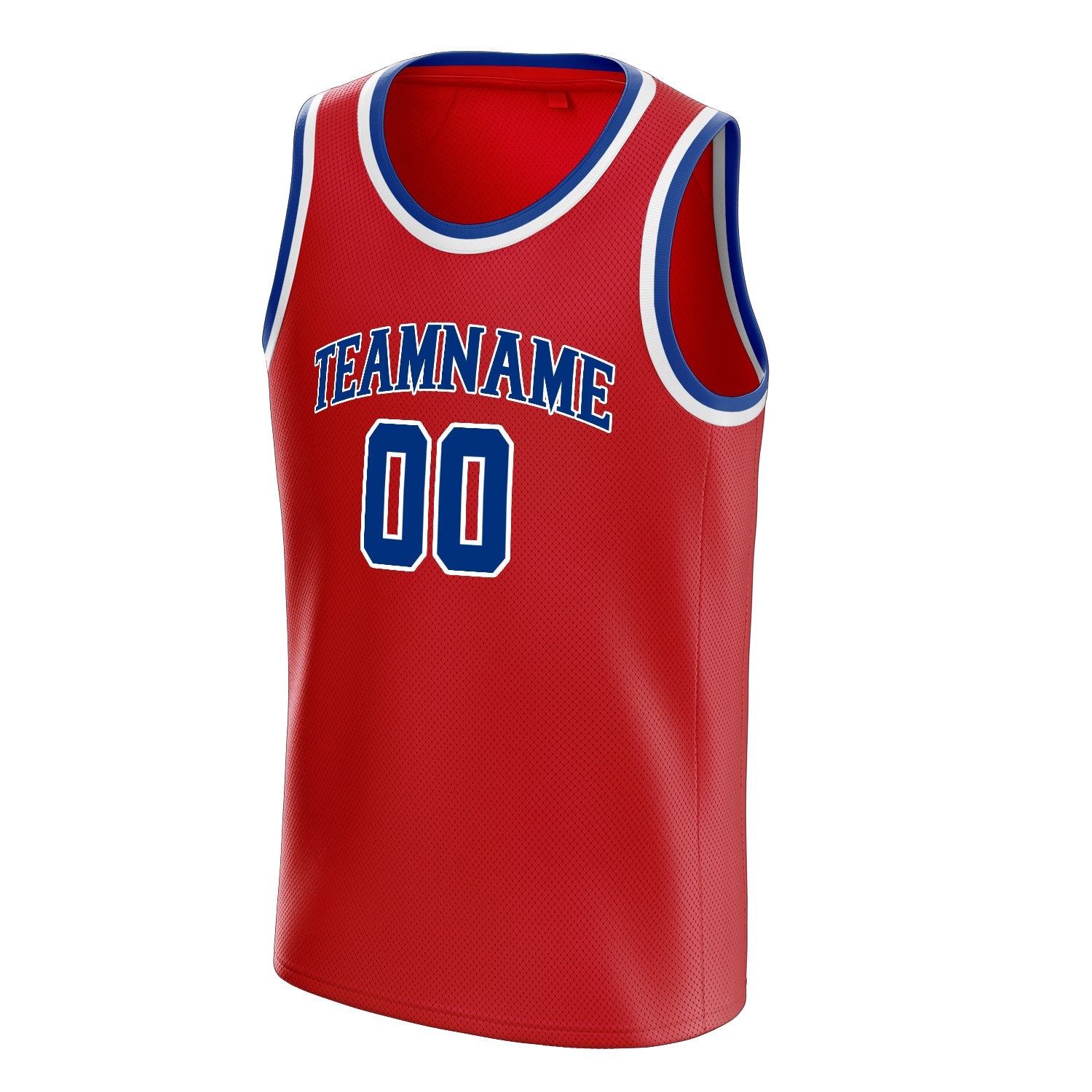 Custom Red Royal Solid-Color Basketball Jersey
