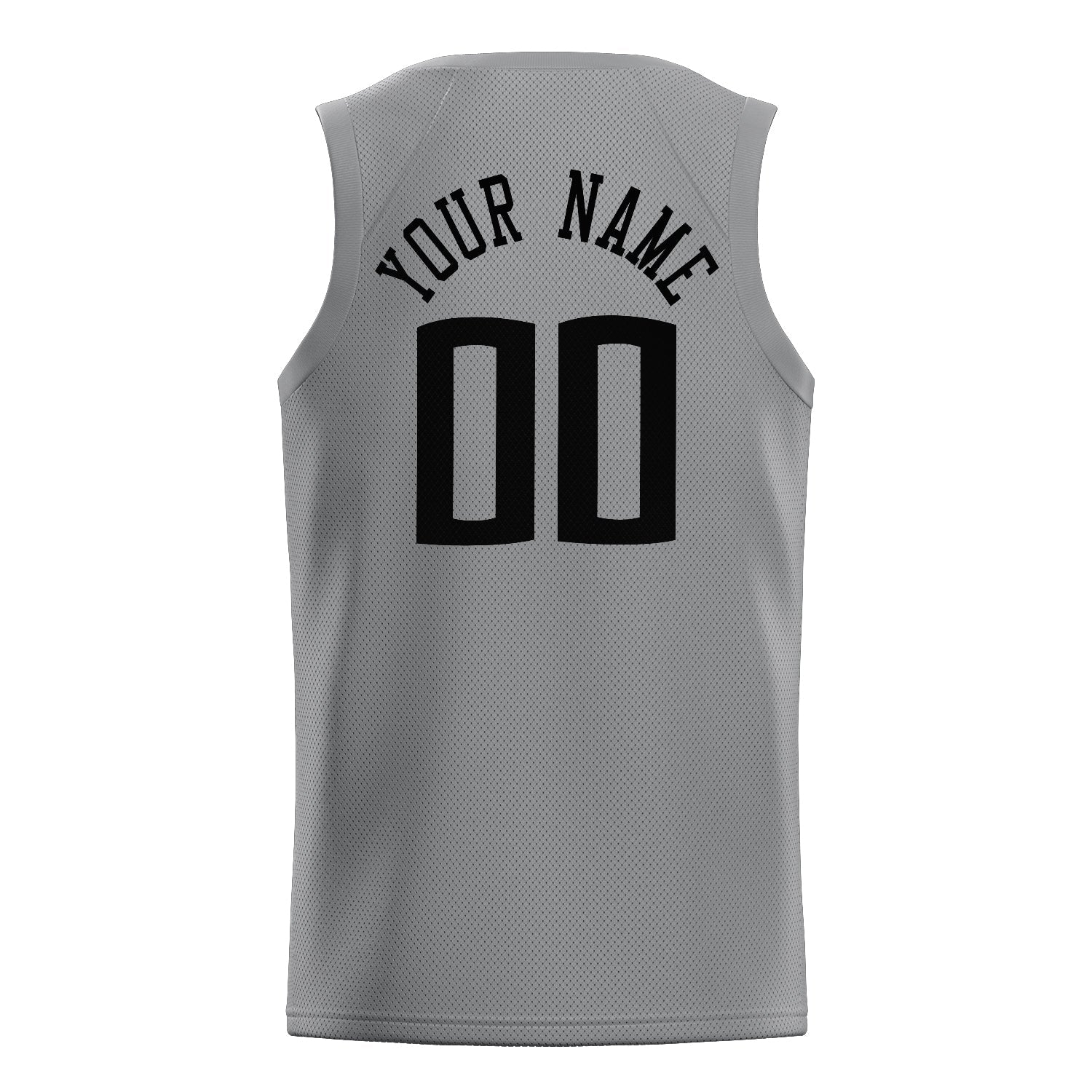 Custom Gray Black Solid-Color Basketball Jersey
