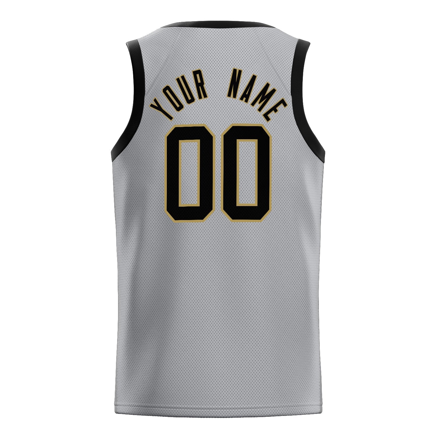 Custom Gray Black Solid-Color Basketball Jersey
