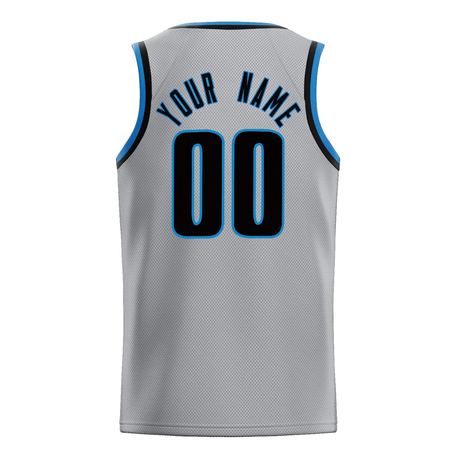 Custom Gray Navy Solid-Color Basketball Jersey