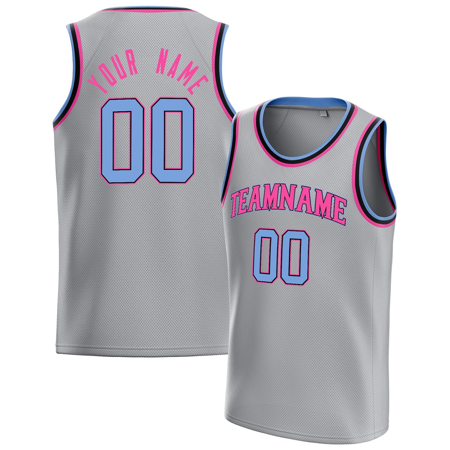 Custom Gray Purple Solid-Color Basketball Jersey