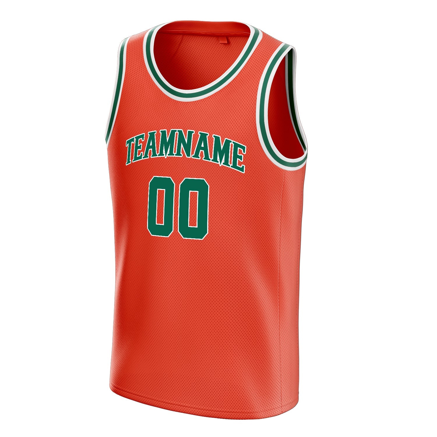 Custom Orange Kelly-Green Solid-Color Basketball Jersey