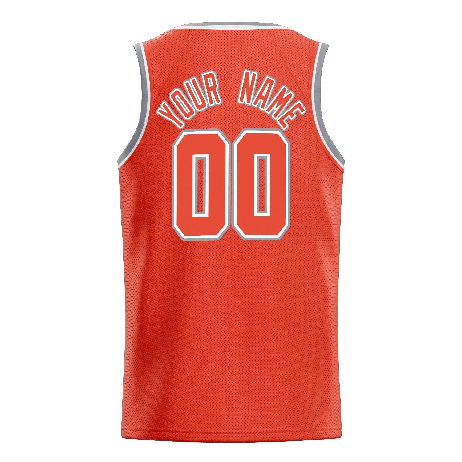 Custom Orange White Solid-Color Basketball Jersey