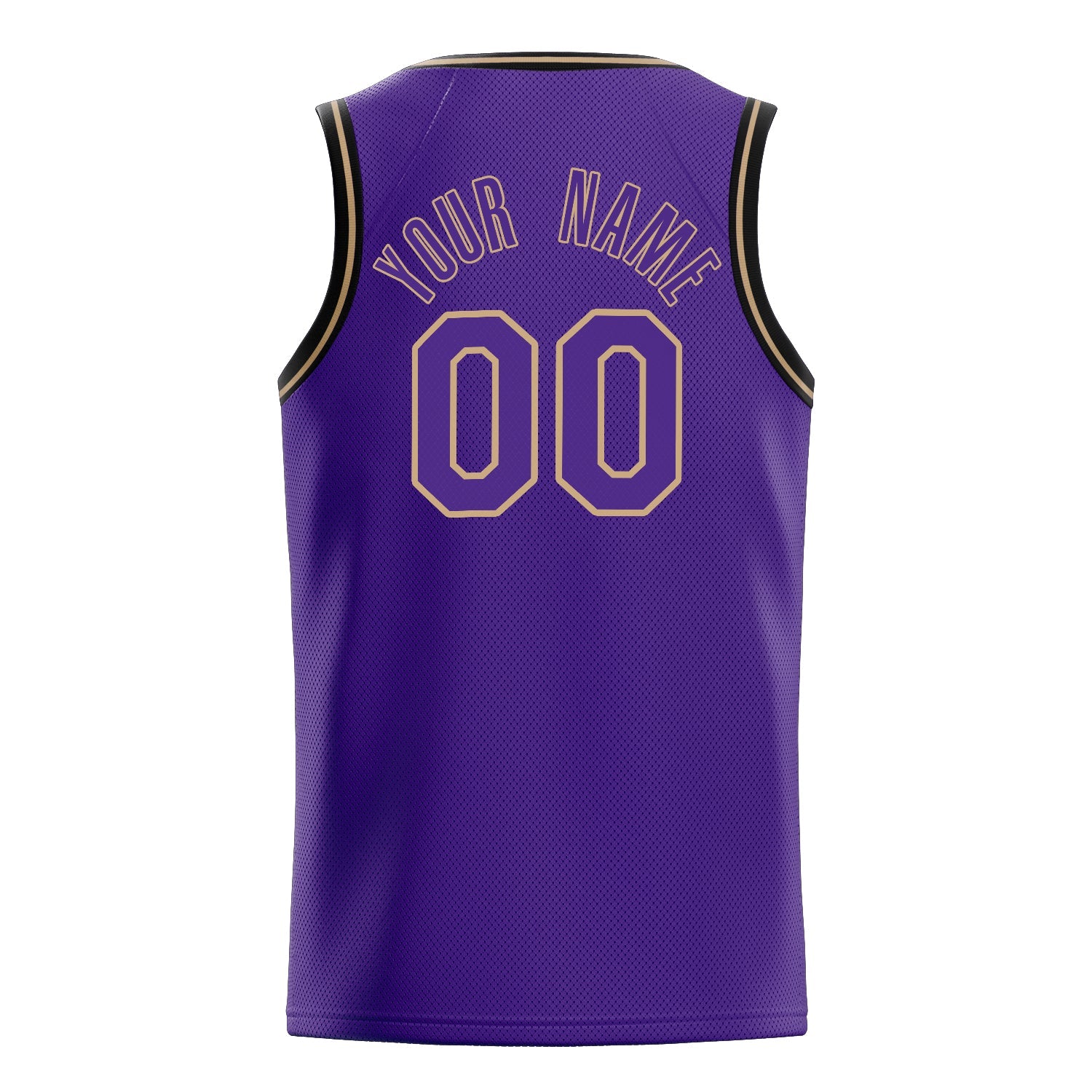 Custom Purple Old-Gold White-Pinstripe Basketball Jersey