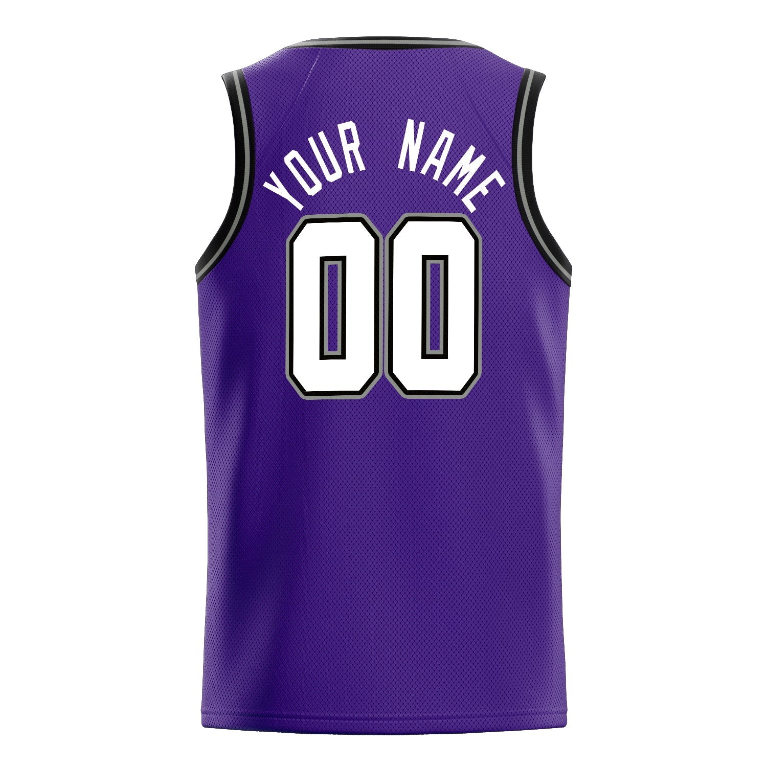Custom Purple White White-Pinstripe Basketball Jersey