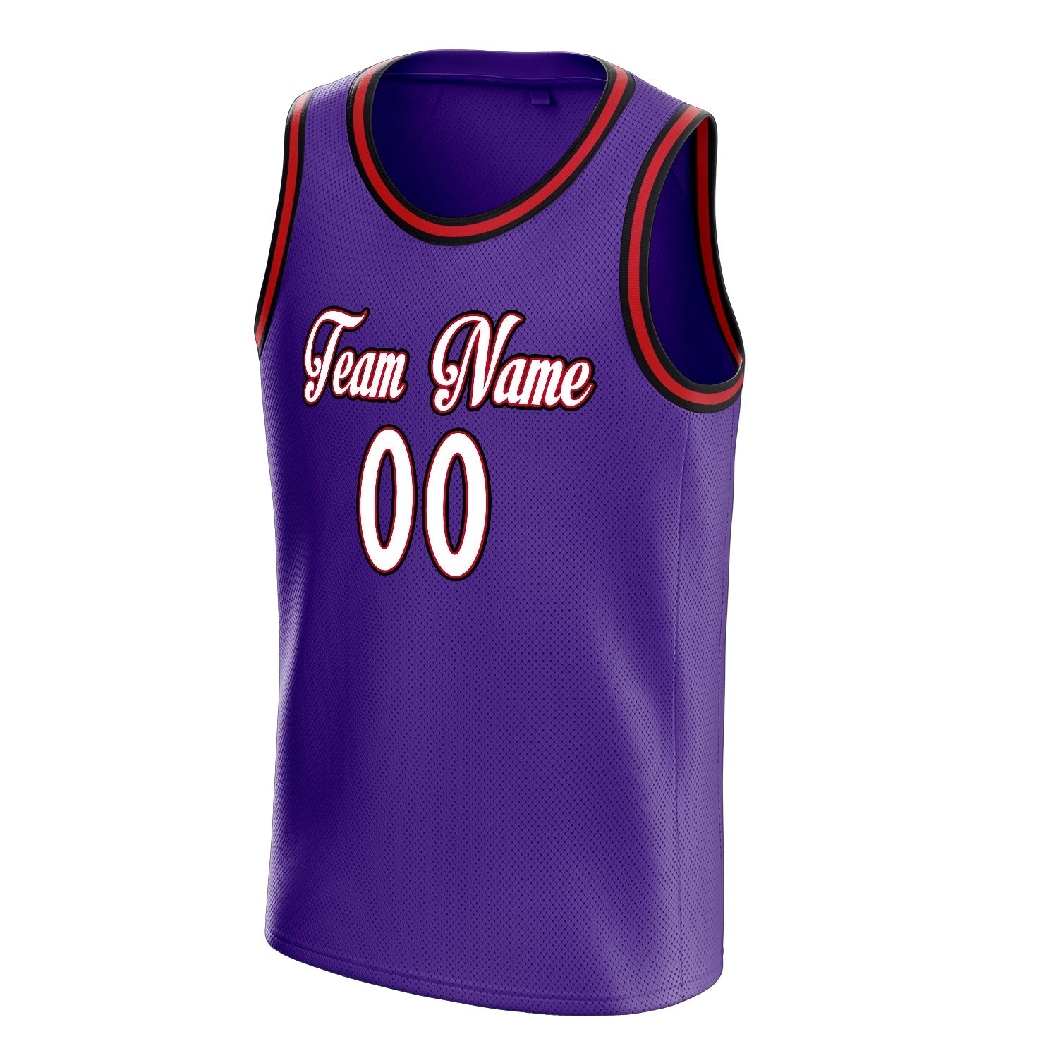 Custom Purple White White-Pinstripe Basketball Jersey