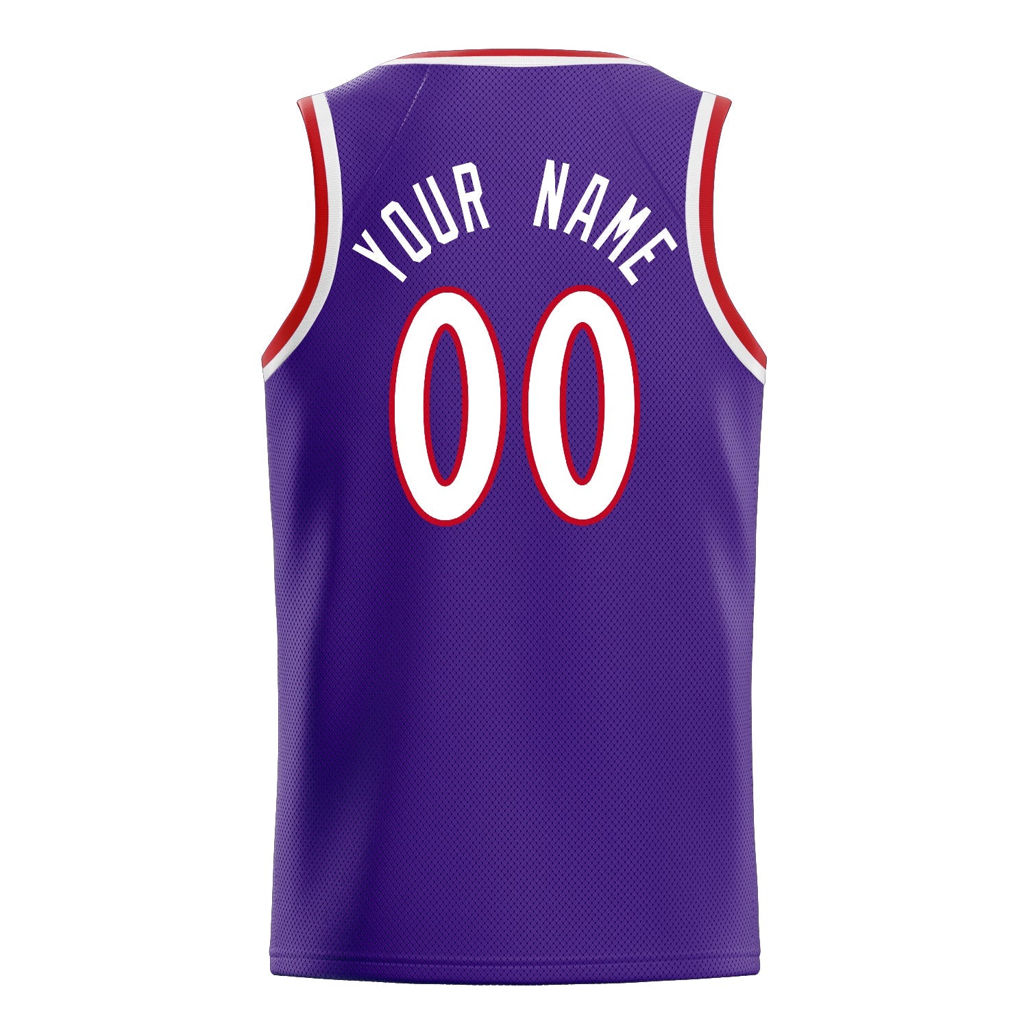 Custom Purple White White-Pinstripe Basketball Jersey
