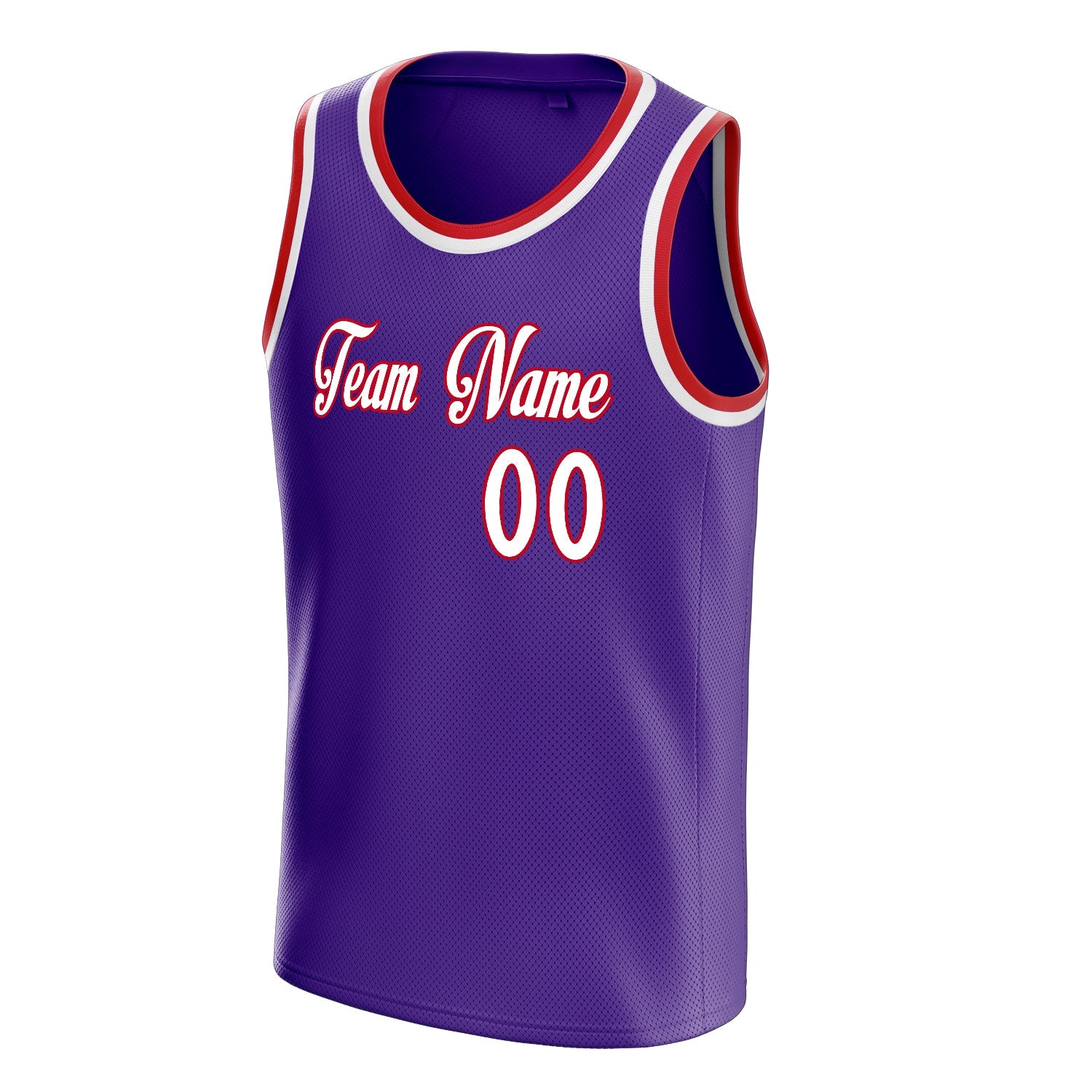 Custom Purple White White-Pinstripe Basketball Jersey
