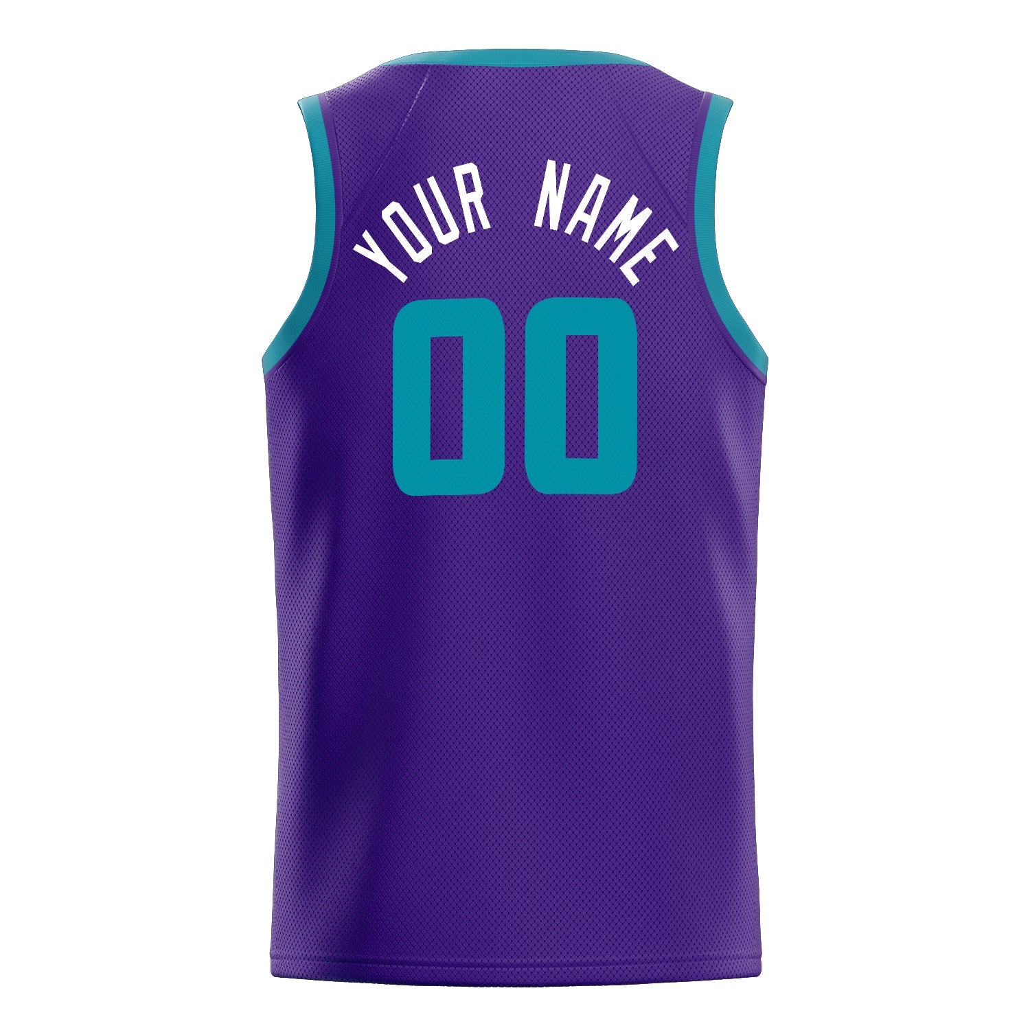 Custom Purple Teal White-Pinstripe Basketball Jersey
