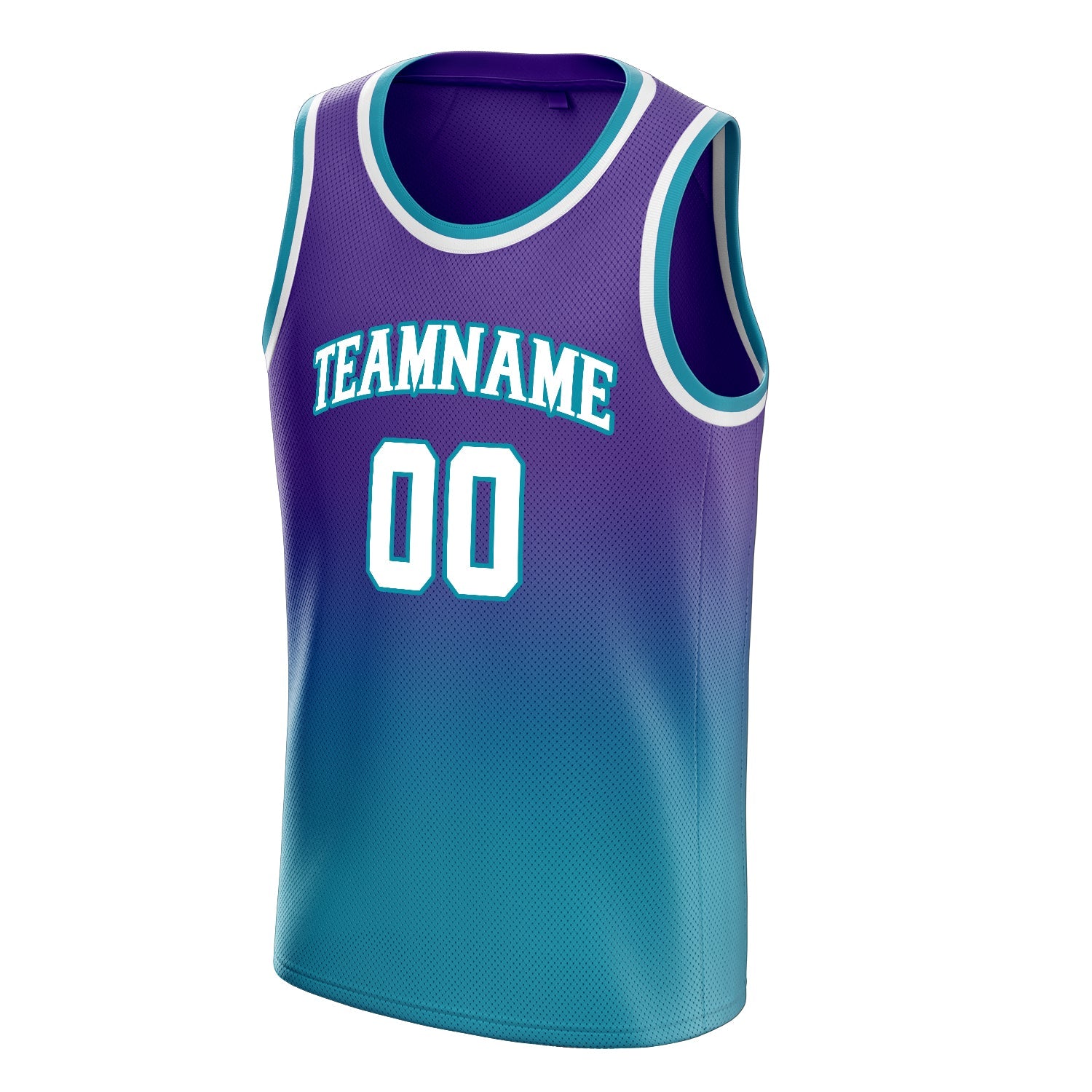 Custom Purple White Fade Basketball Jersey