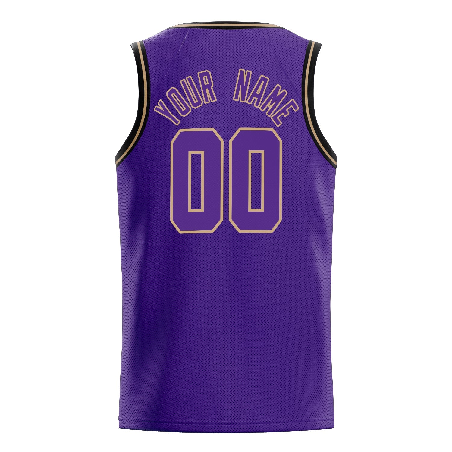 Custom Purple Old-Gold White-Pinstripe Basketball Jersey