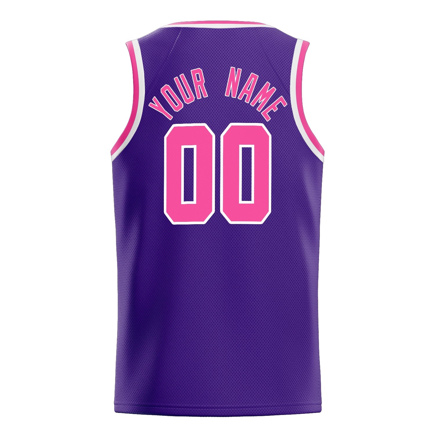Custom Purple Pink White-Pinstripe Basketball Jersey