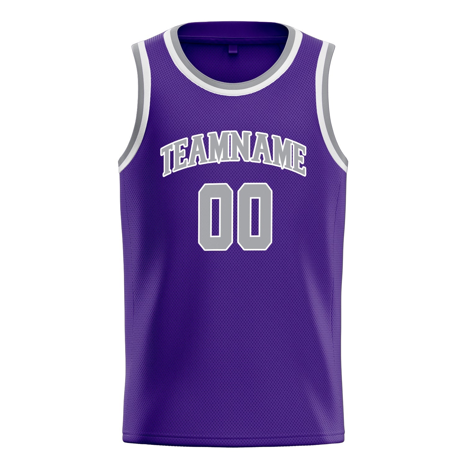 Custom Purple Gray White-Pinstripe Basketball Jersey