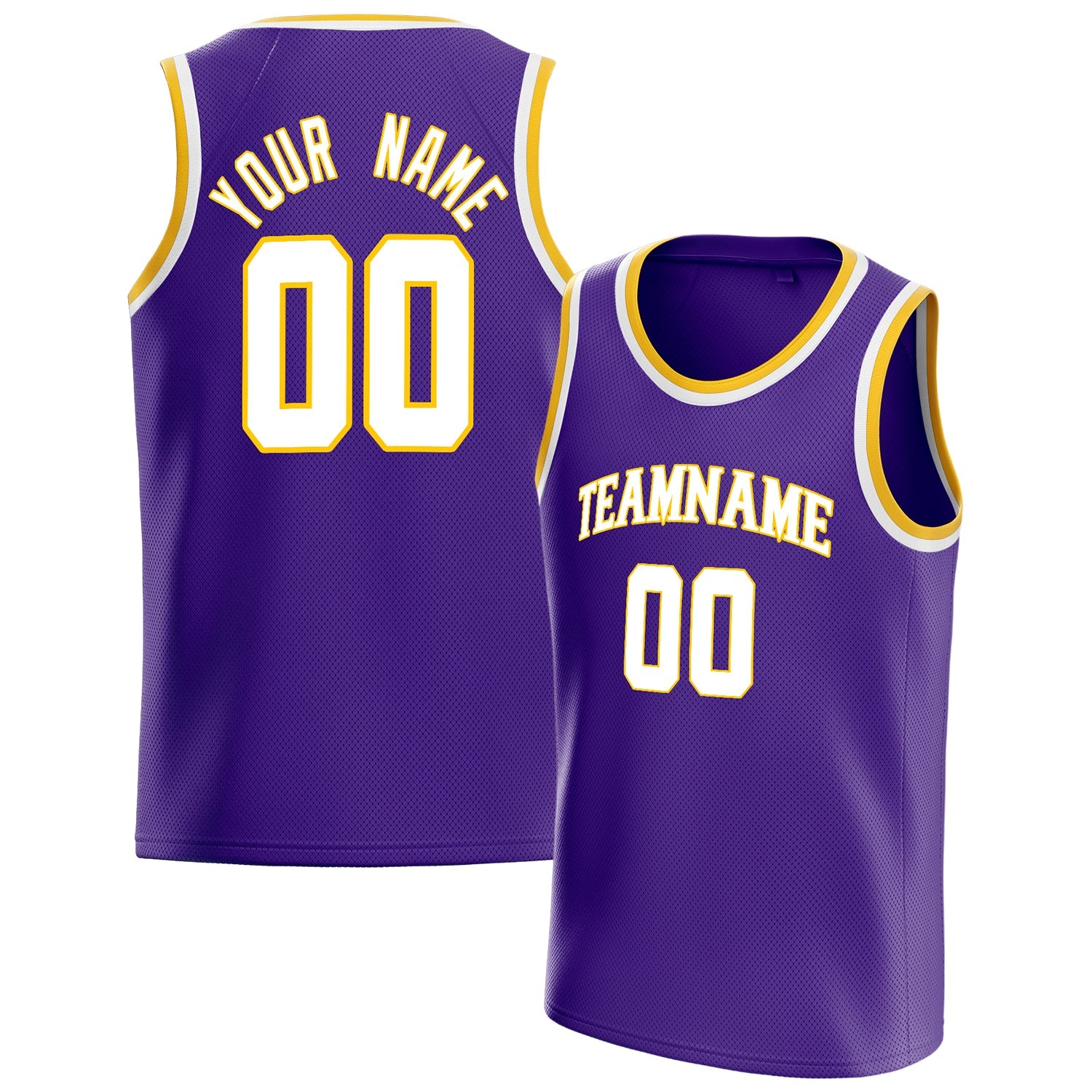 Custom Purple White White-Pinstripe Basketball Jersey