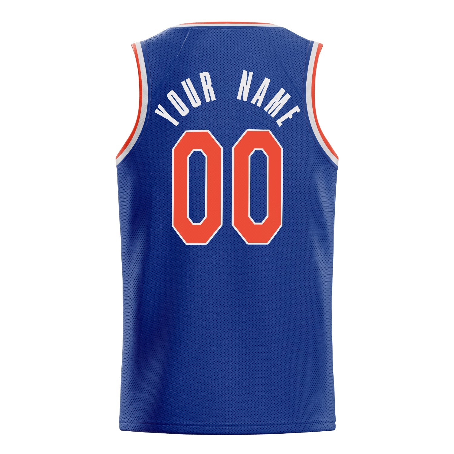 Custom Royal Orange Solid-Color Basketball Jersey