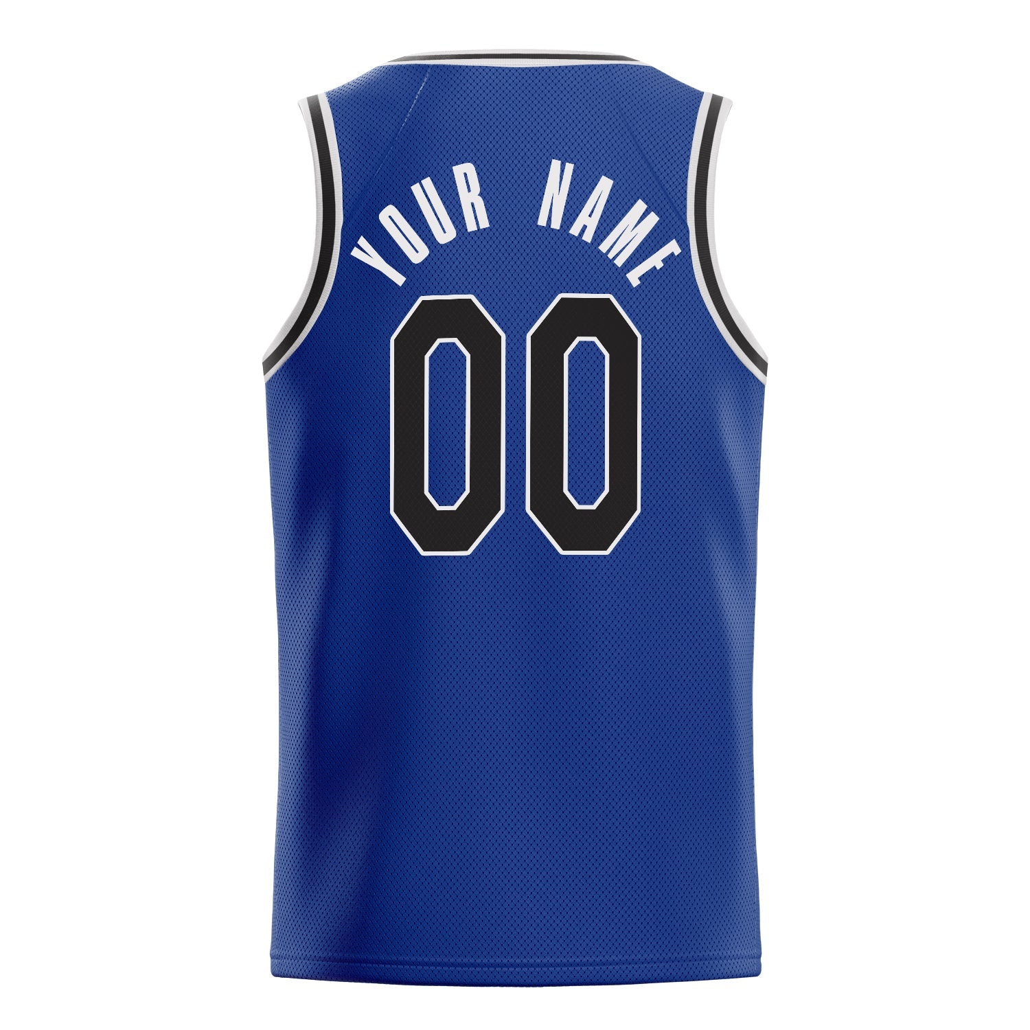 Custom Royal Black Solid-Color Basketball Jersey