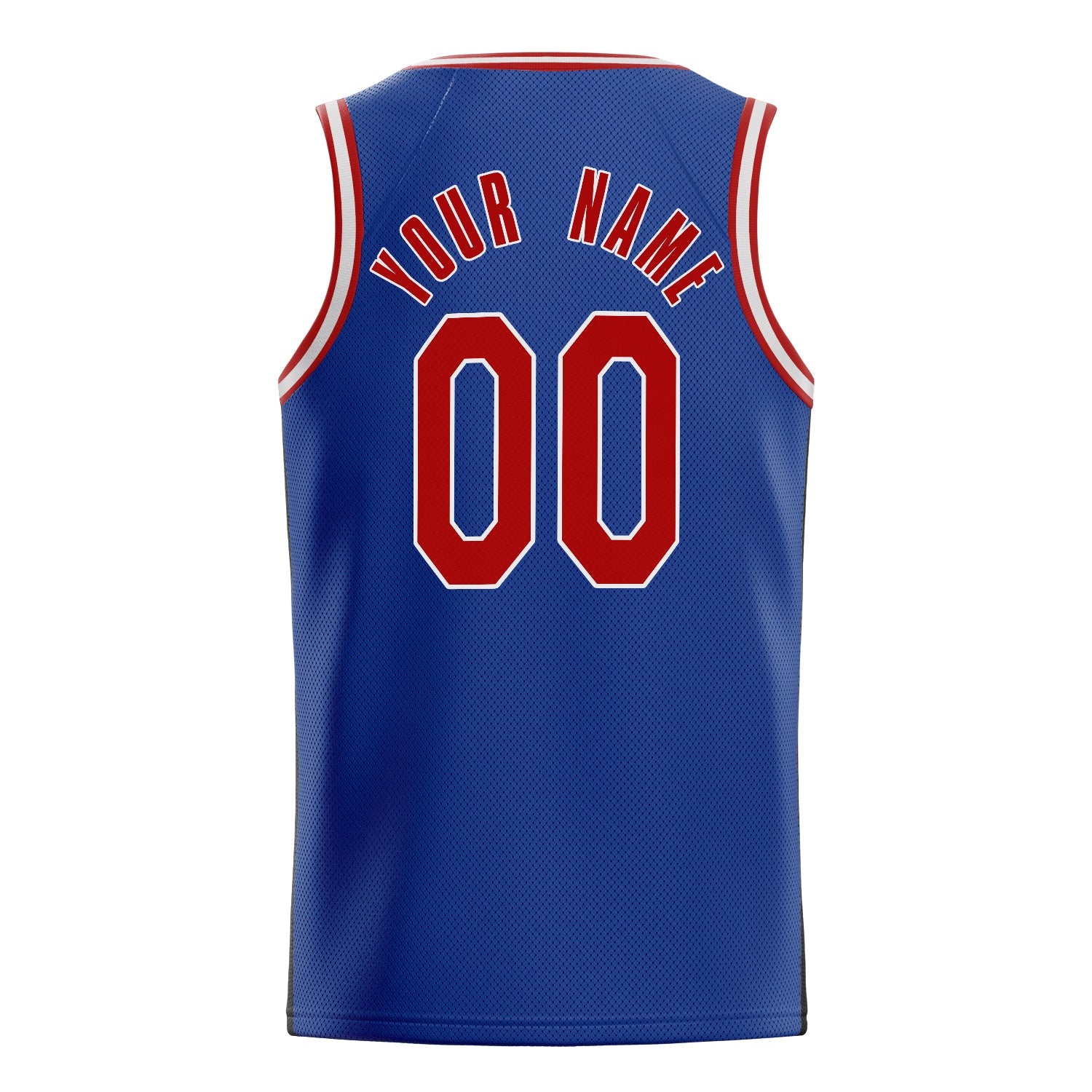 Custom Royal Red Solid-Color Basketball Jersey