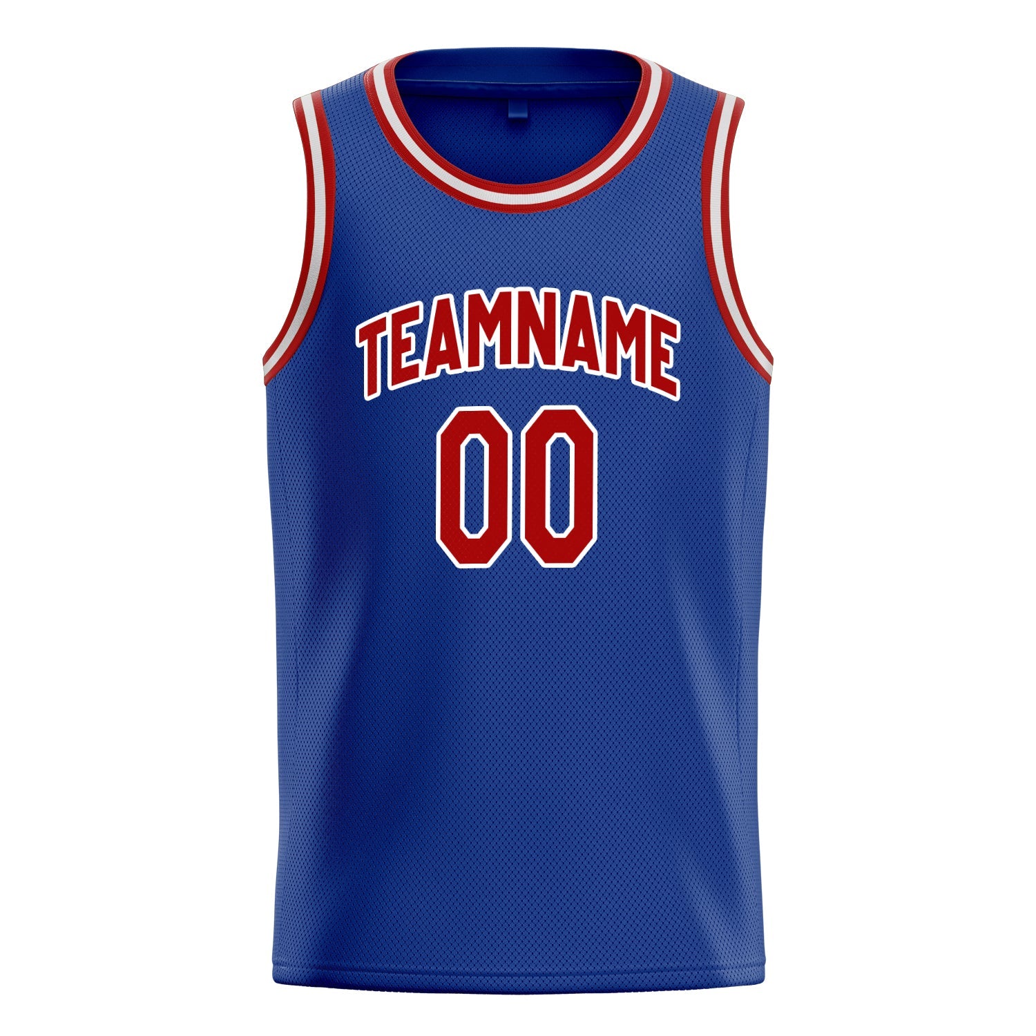 Custom Royal Red Solid-Color Basketball Jersey