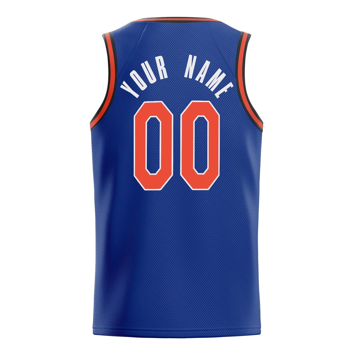Custom Royal Orange Solid-Color Basketball Jersey