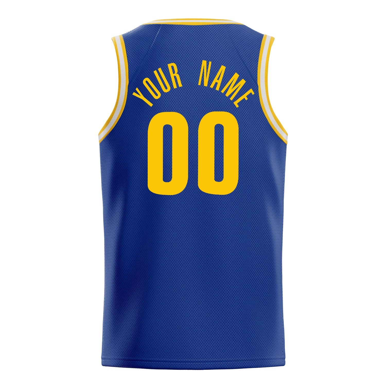 Custom Royal Gold Solid-Color Basketball Jersey
