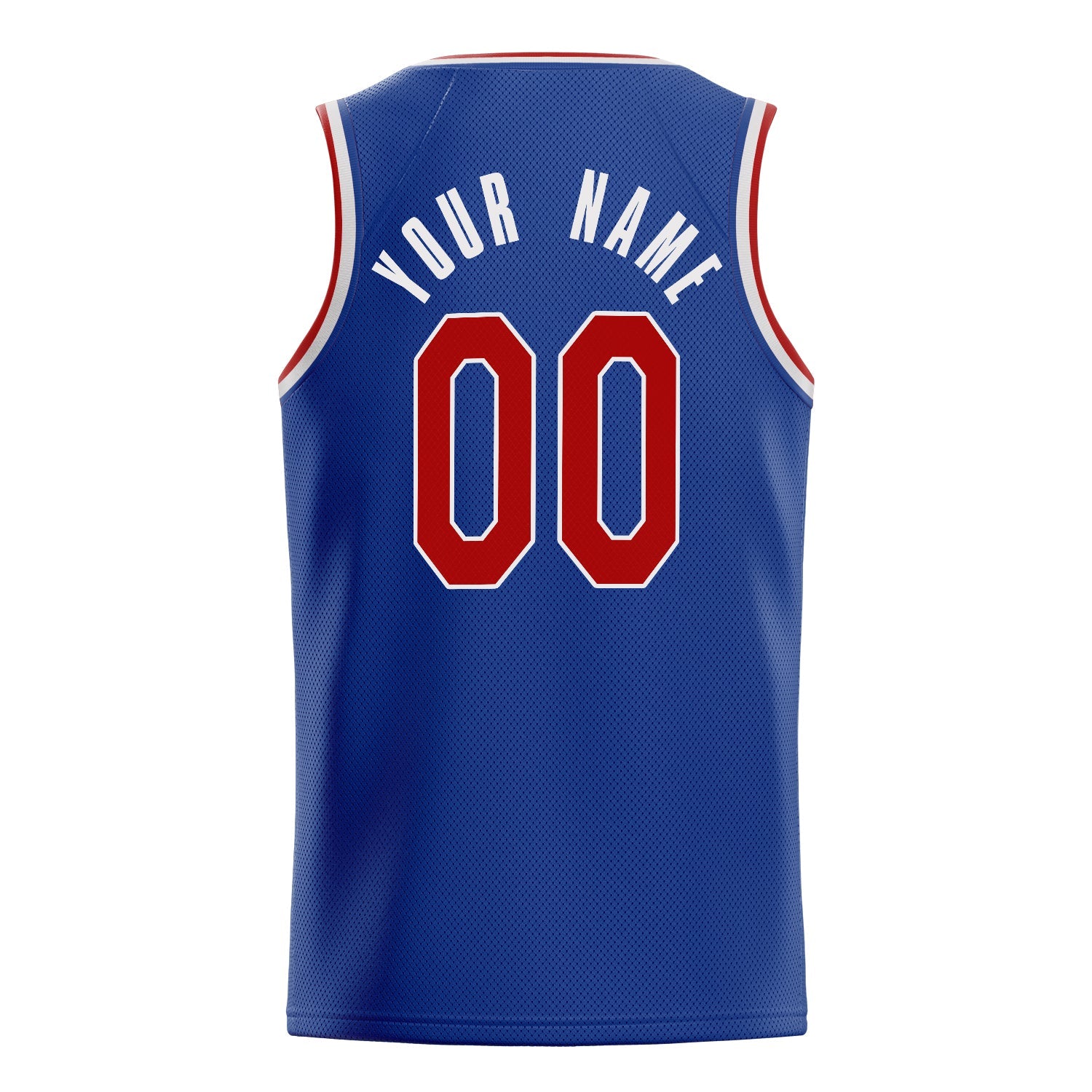 Custom Royal Red Solid-Color Basketball Jersey