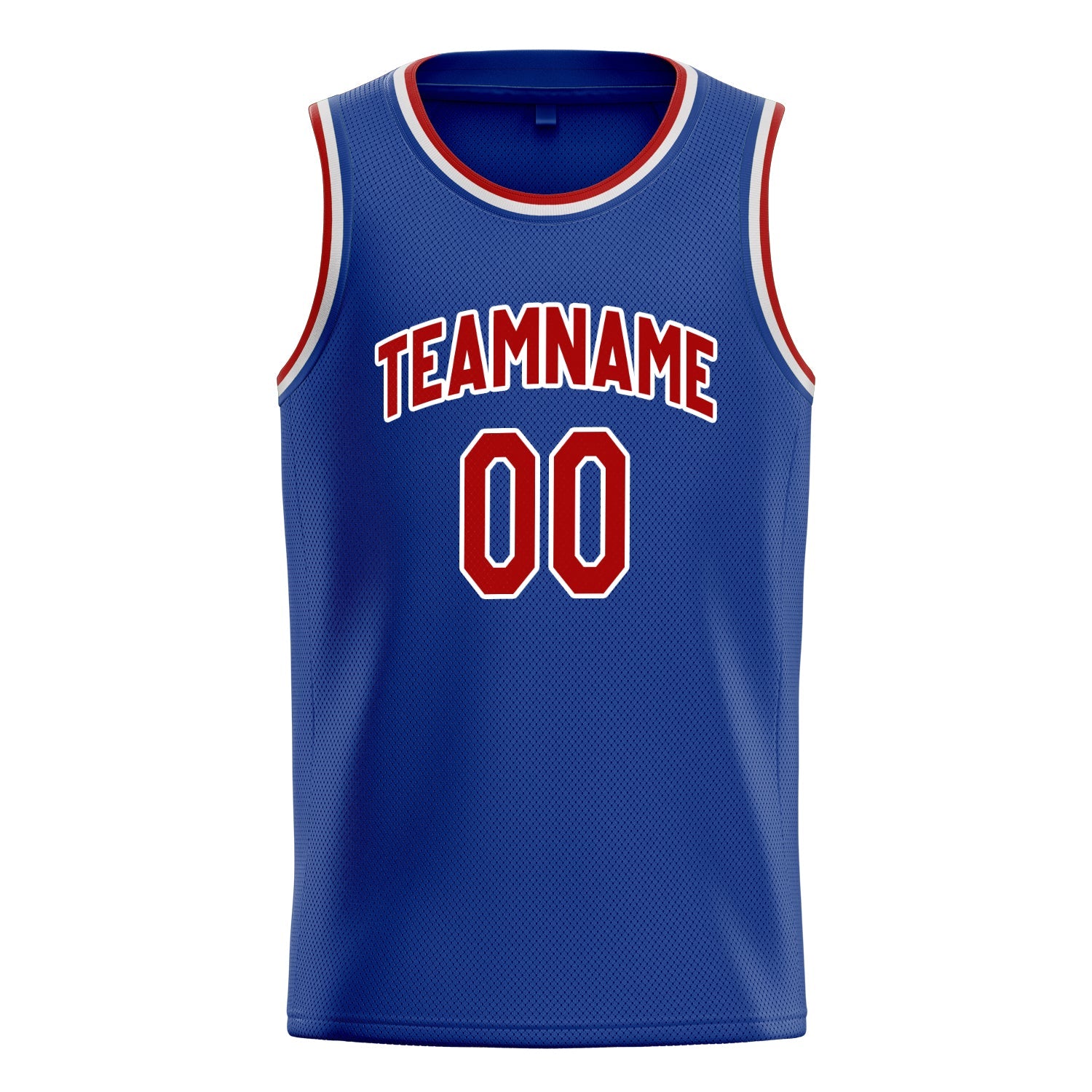 Custom Royal Red Solid-Color Basketball Jersey