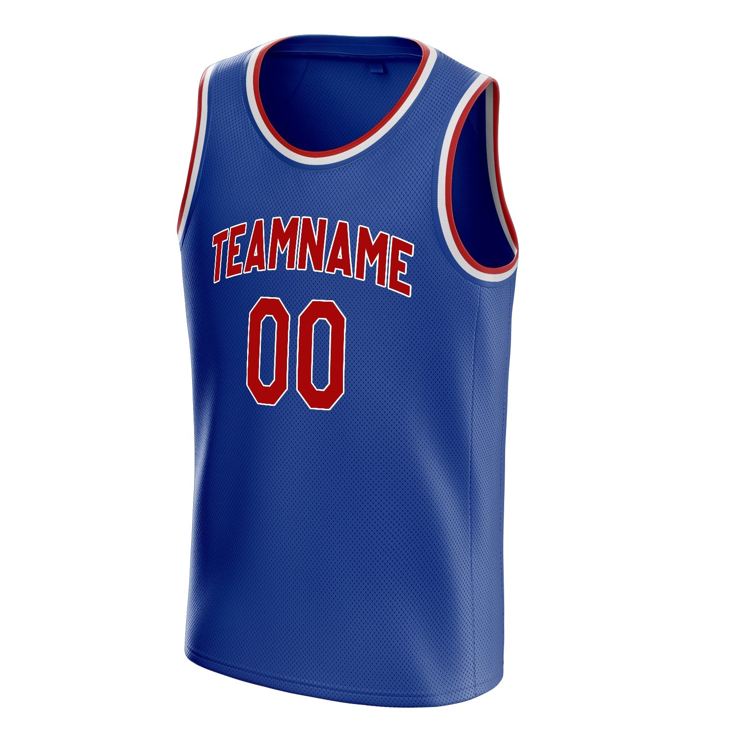 Custom Royal Red Solid-Color Basketball Jersey