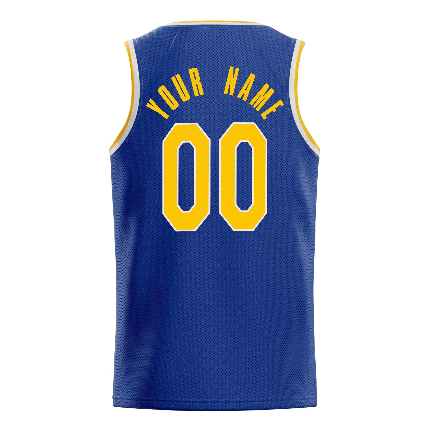 Custom Royal Gold Solid-Color Basketball Jersey