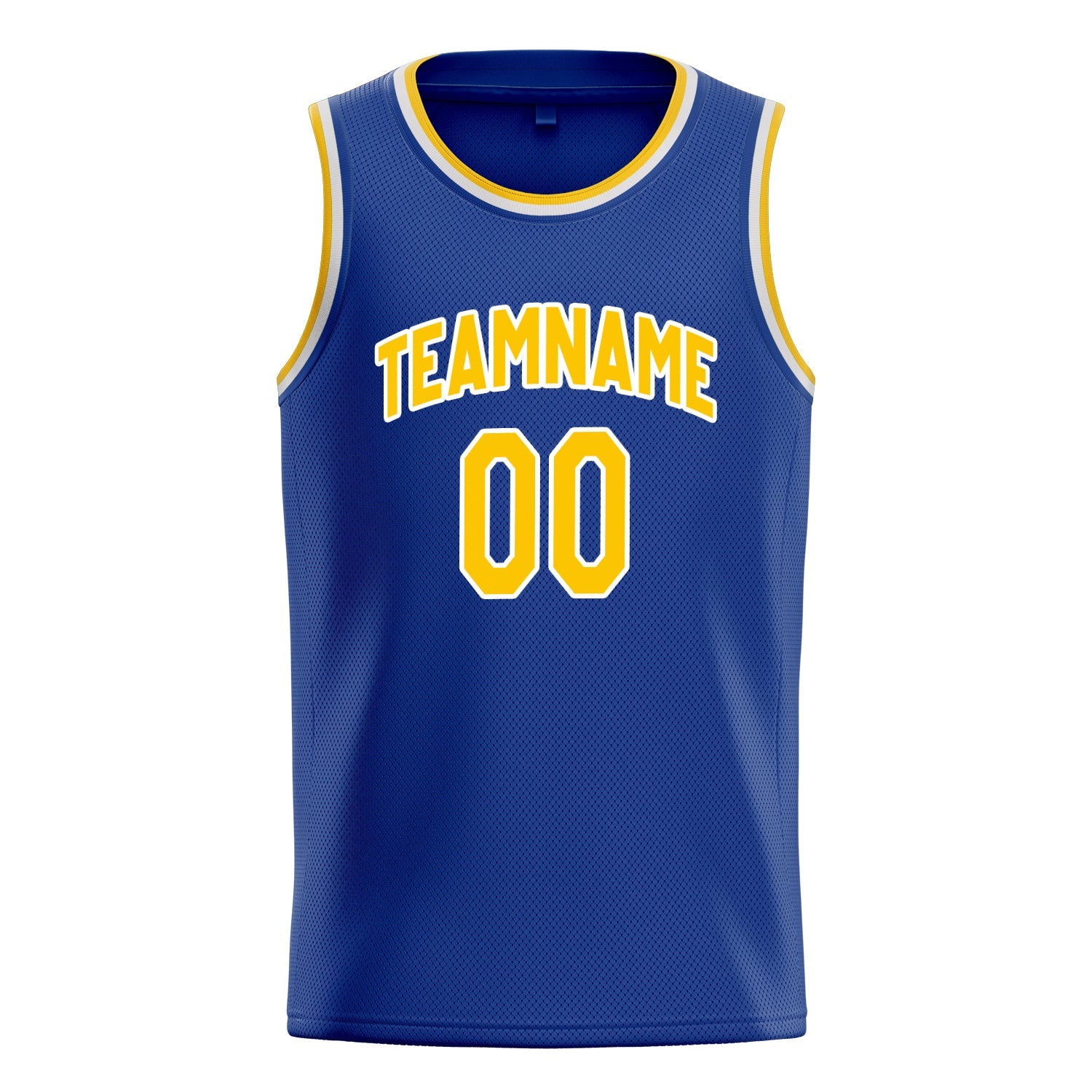 Custom Royal Gold Solid-Color Basketball Jersey