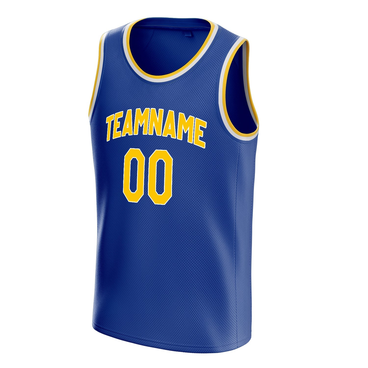 Custom Royal Gold Solid-Color Basketball Jersey