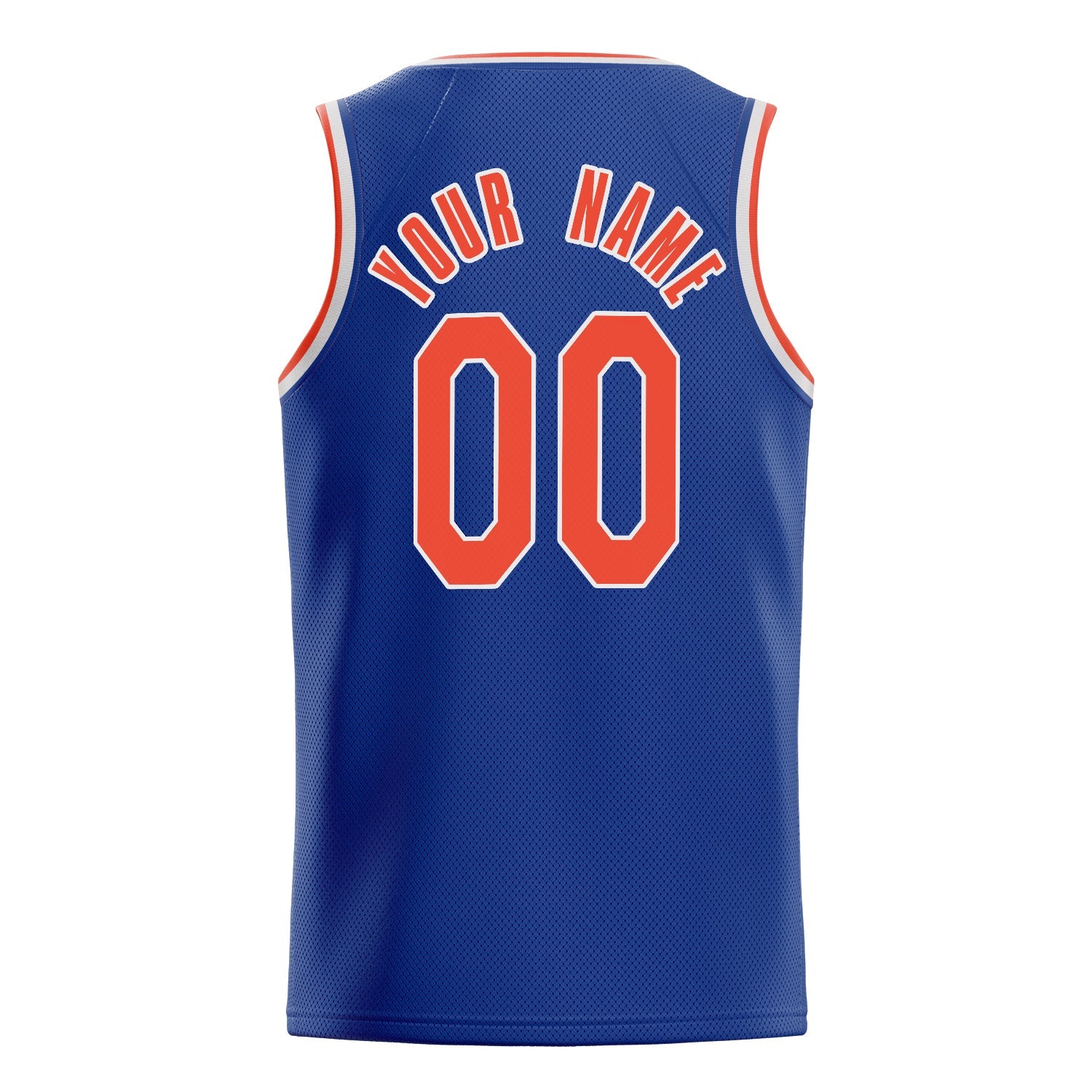 Custom Royal Orange Solid-Color Basketball Jersey