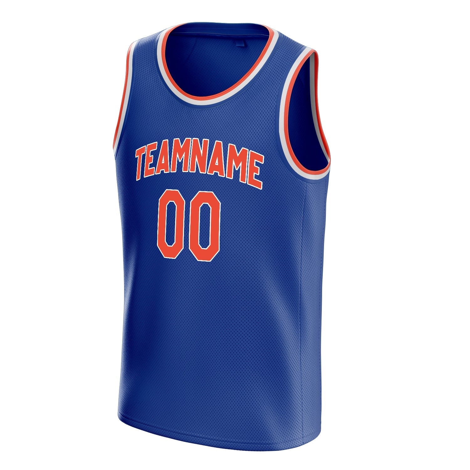 Custom Royal Orange Solid-Color Basketball Jersey