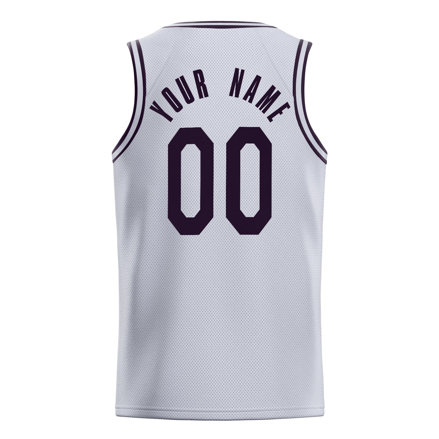 Custom White Black Solid-Color Basketball Jersey