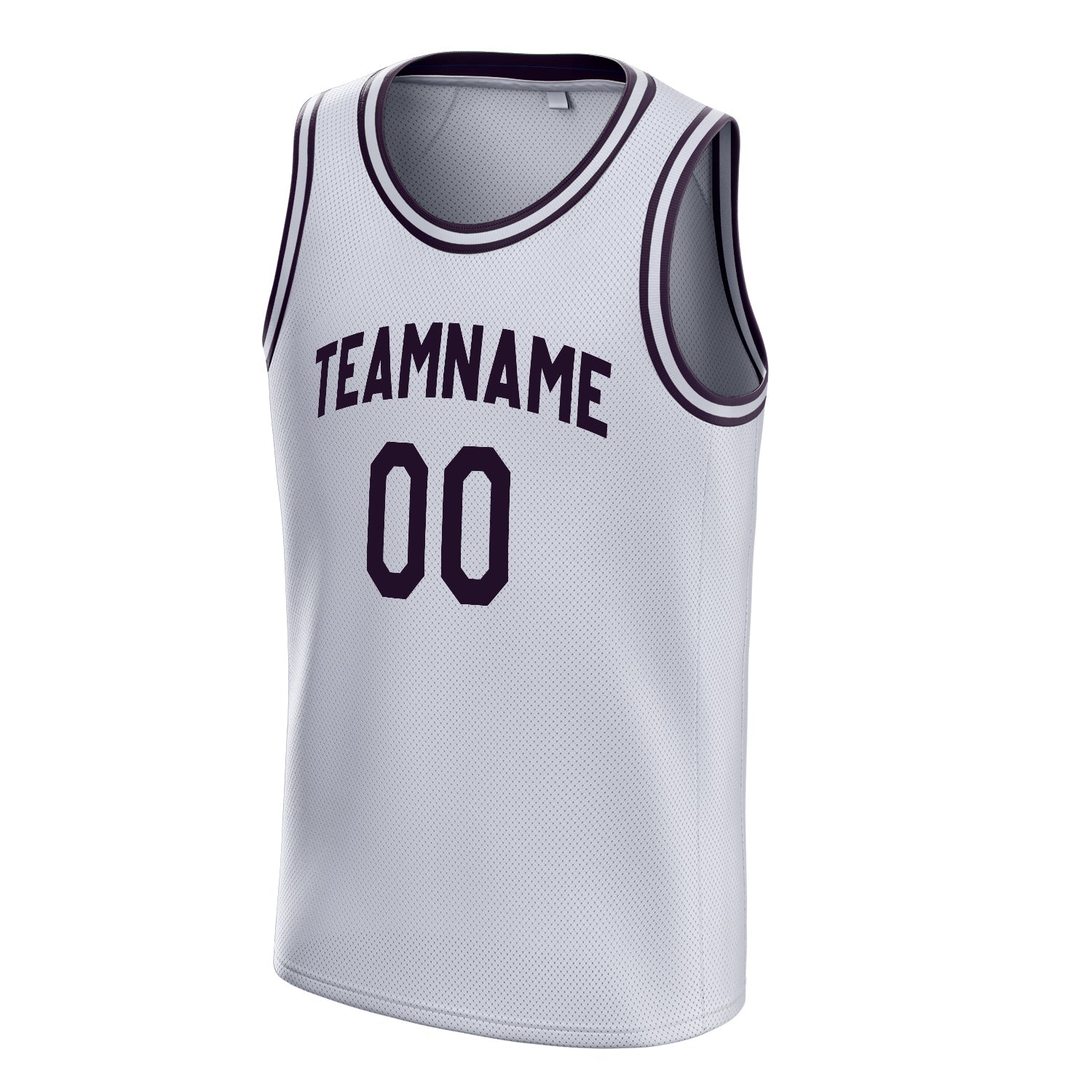 Custom White Black Solid-Color Basketball Jersey
