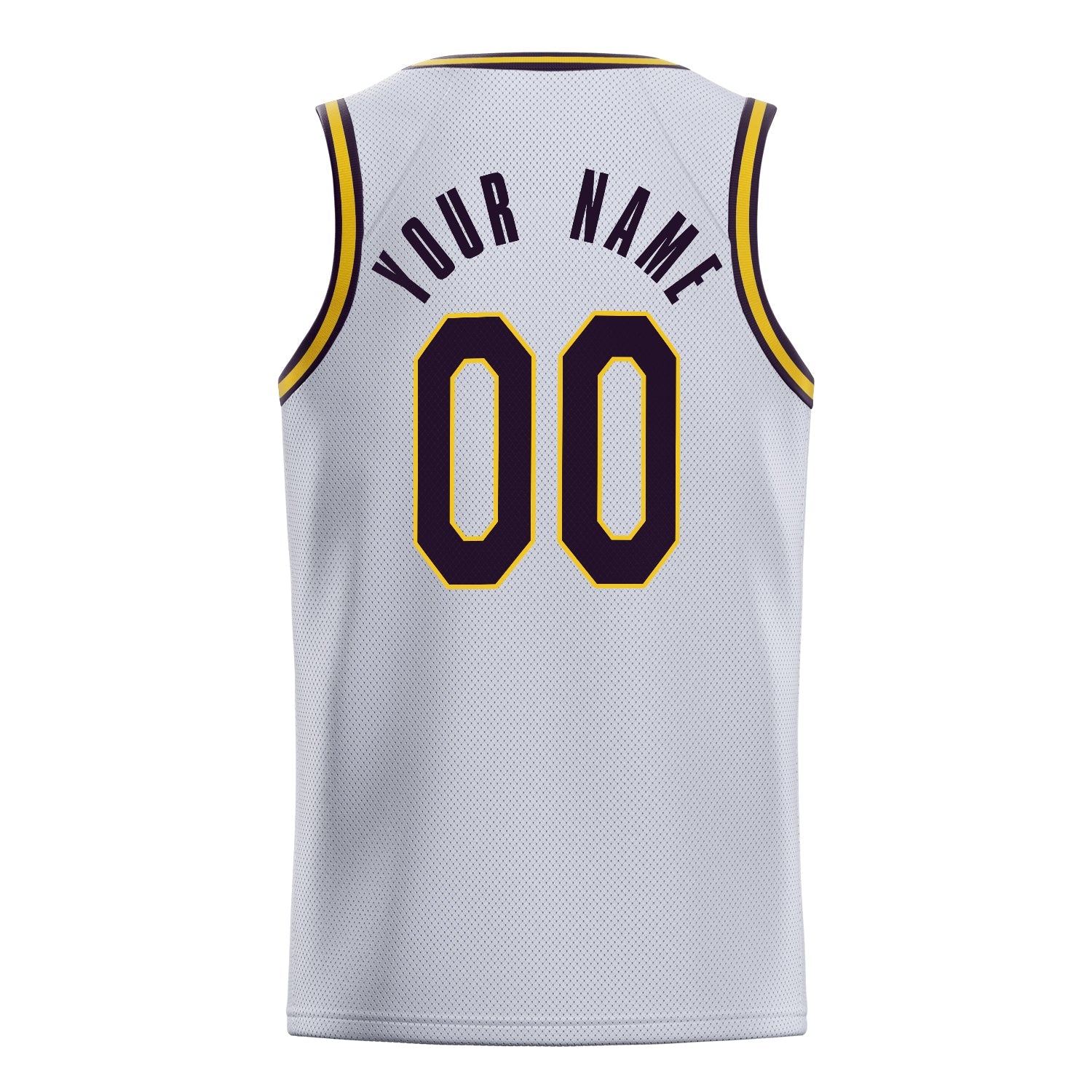Custom White Black Solid-Color Basketball Jersey