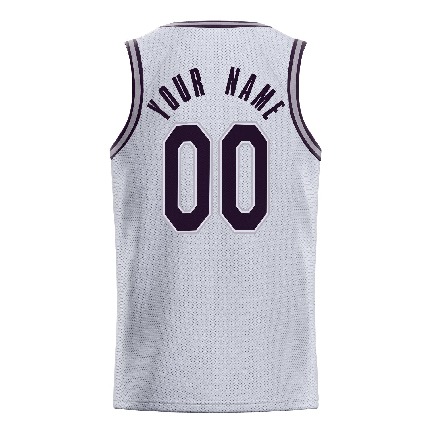 Custom White Black Solid-Color Basketball Jersey