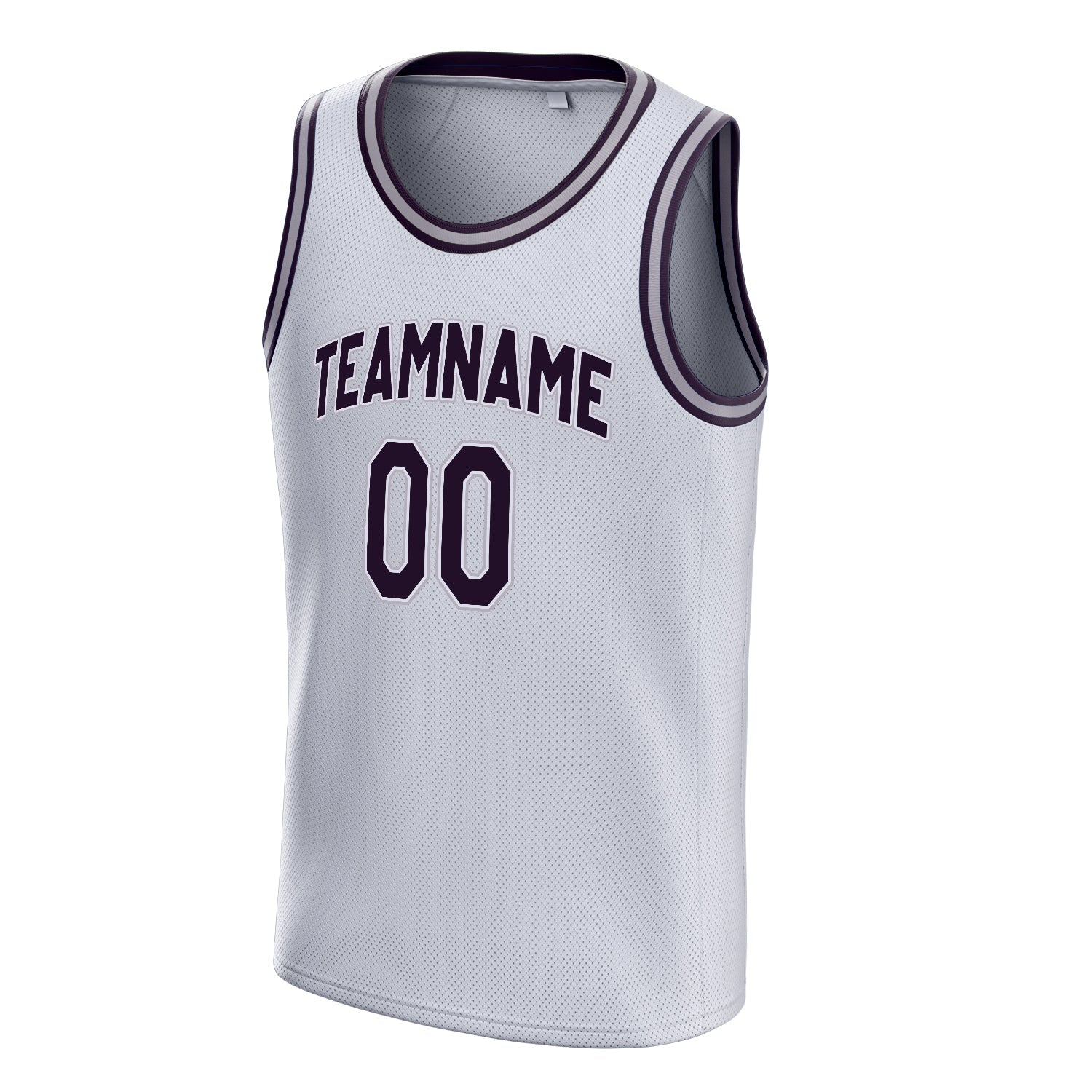 Custom White Black Solid-Color Basketball Jersey