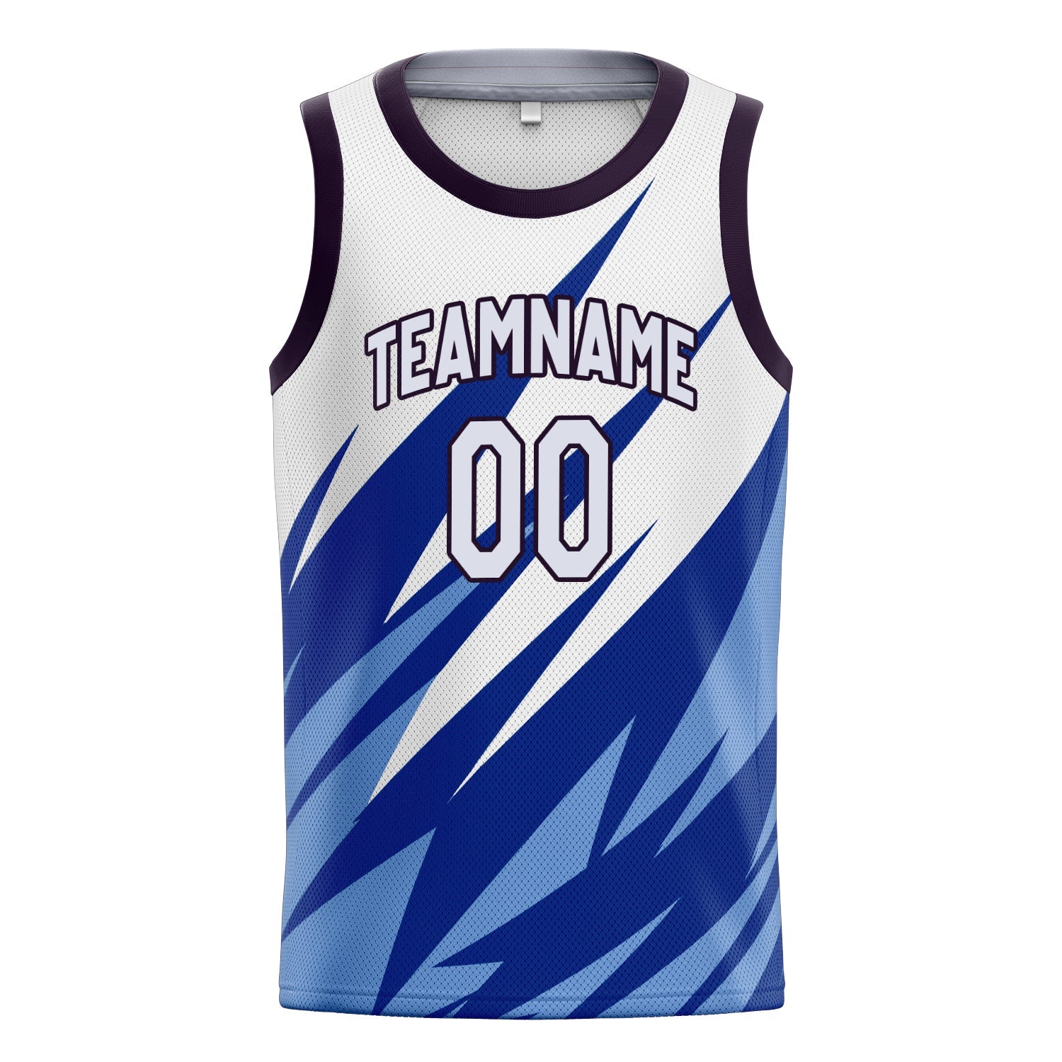 Custom White Black Sublimation Basketball Jersey