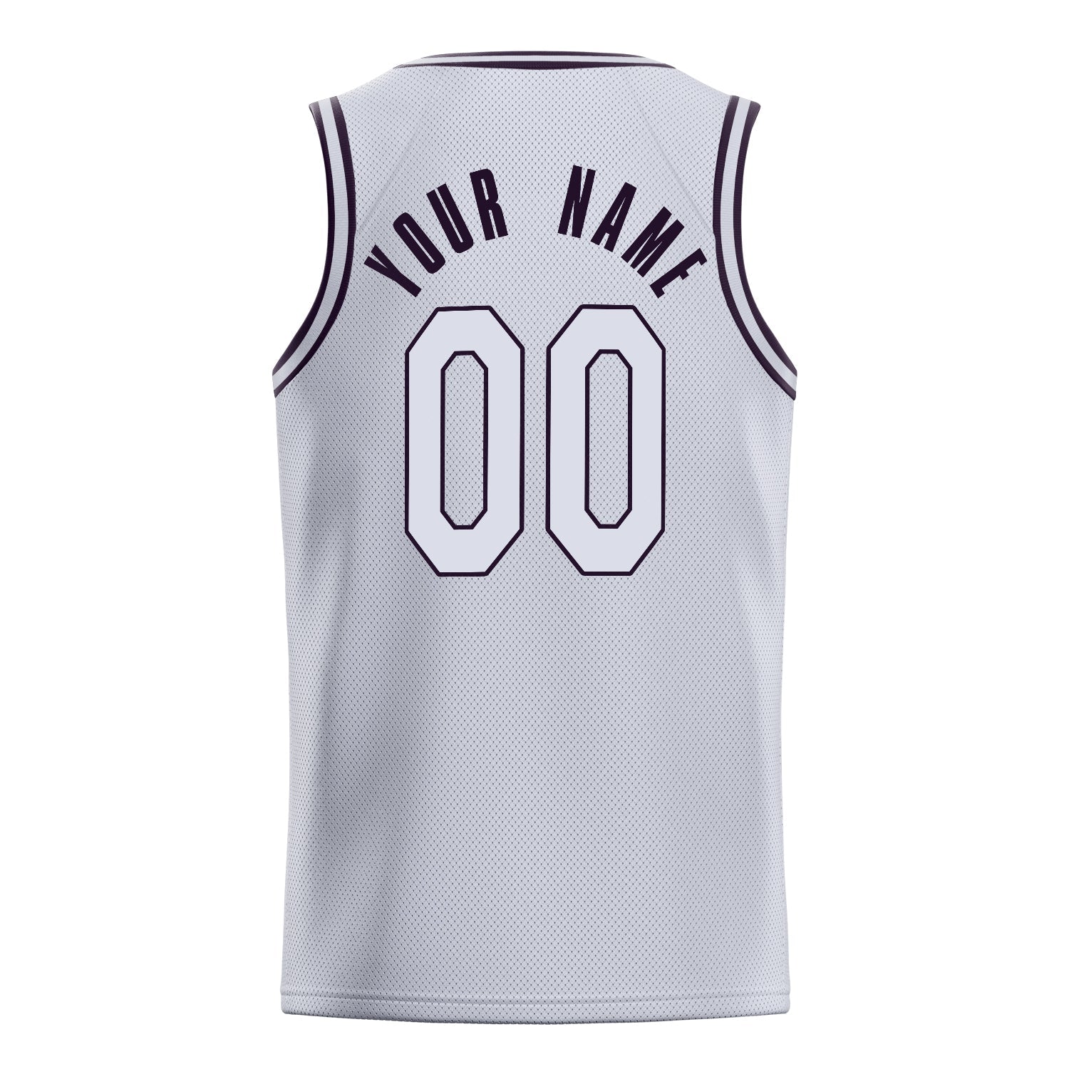 Custom White Black Solid-Color Basketball Jersey