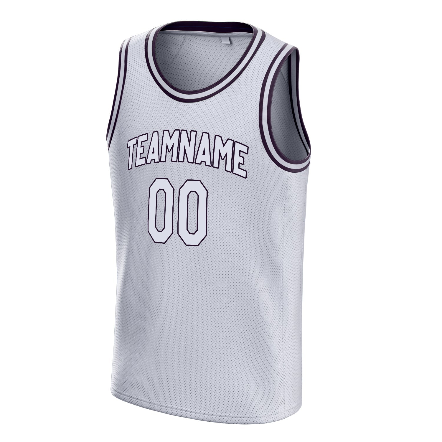 Custom White Black Solid-Color Basketball Jersey