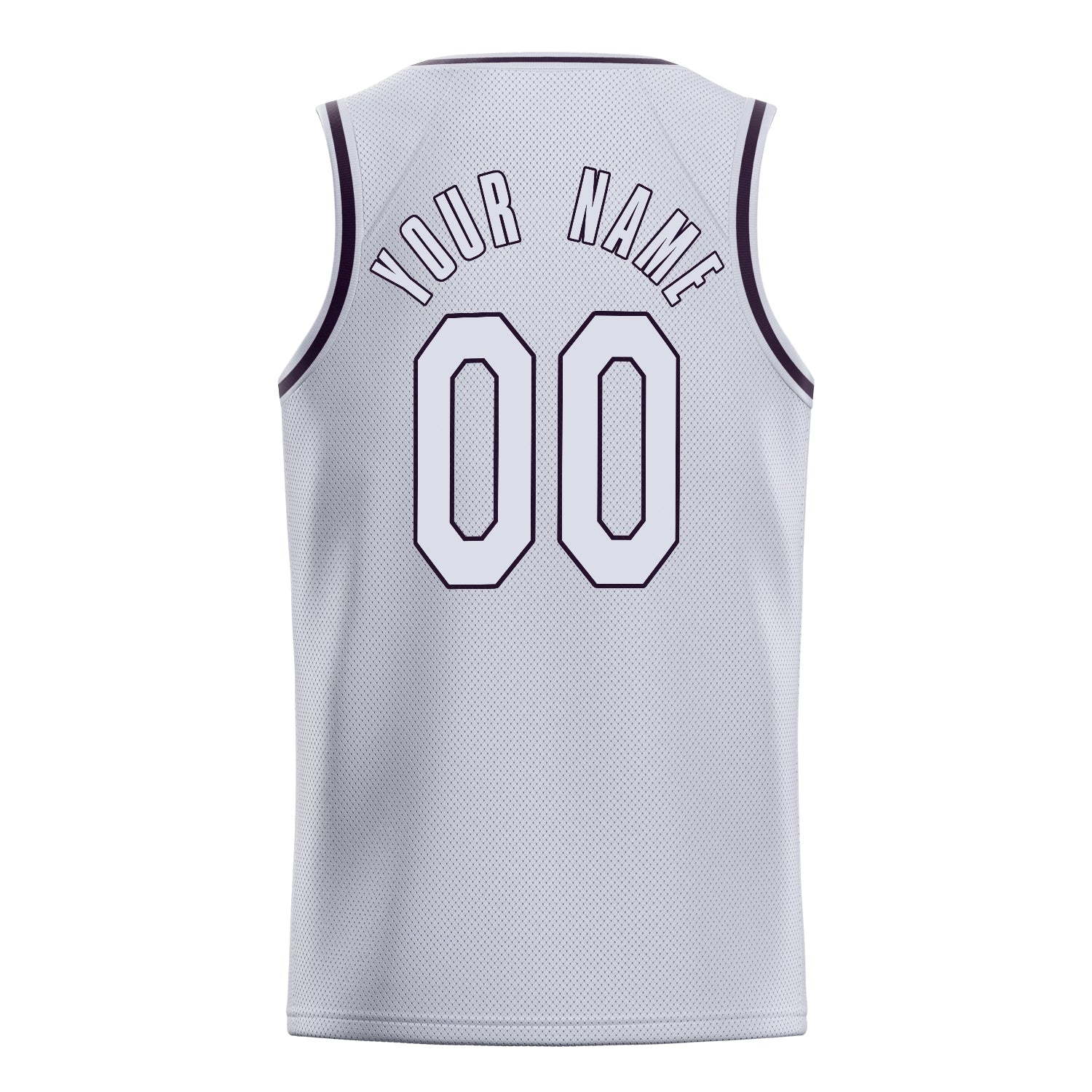 Custom White Black Solid-Color Basketball Jersey