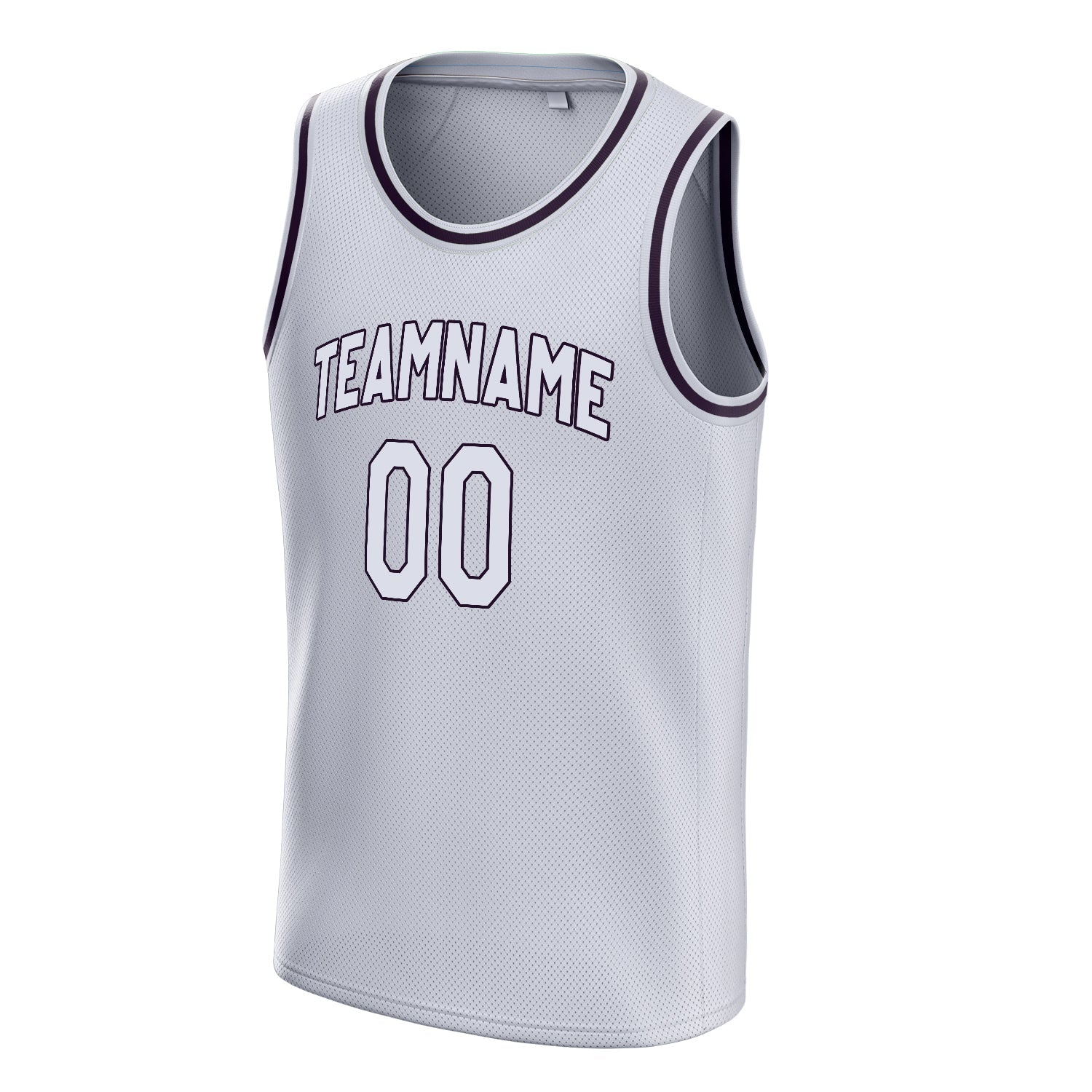 Custom White Black Solid-Color Basketball Jersey