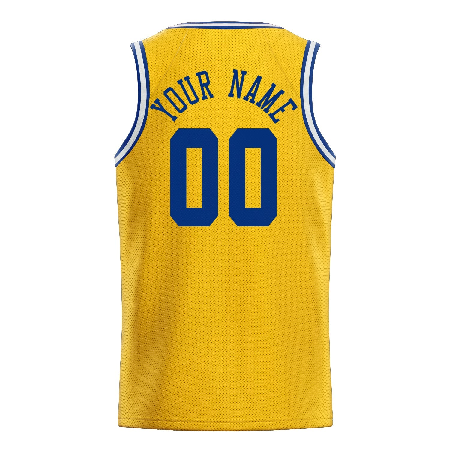 Custom Gold Royal Solid-Color Basketball Jersey