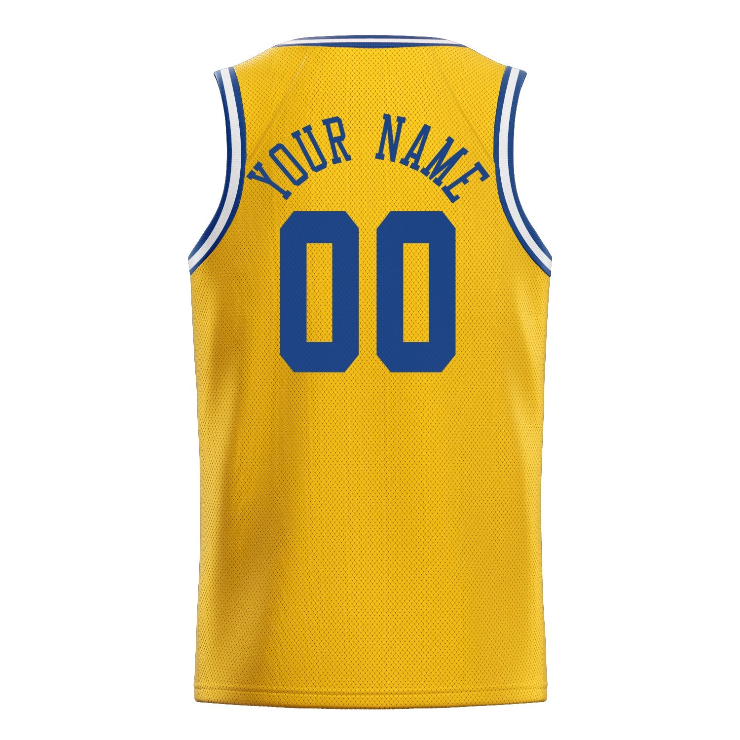 Custom Gold Royal Solid-Color Basketball Jersey