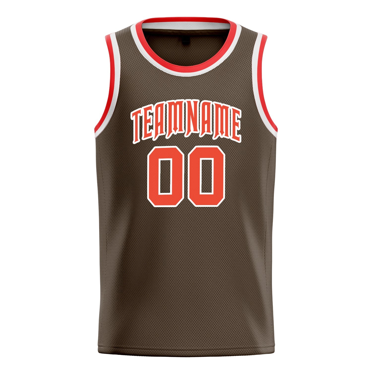 Custom Olive Orange Solid-Color Basketball Jersey