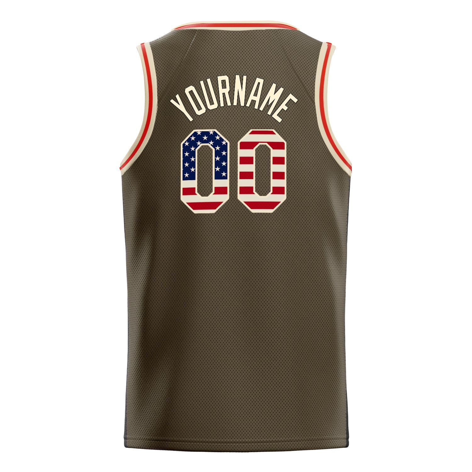 Custom Olive Cream Solid-Color Basketball Jersey