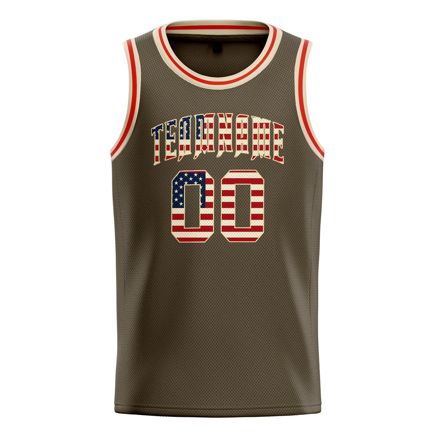 Custom Olive Cream Solid-Color Basketball Jersey