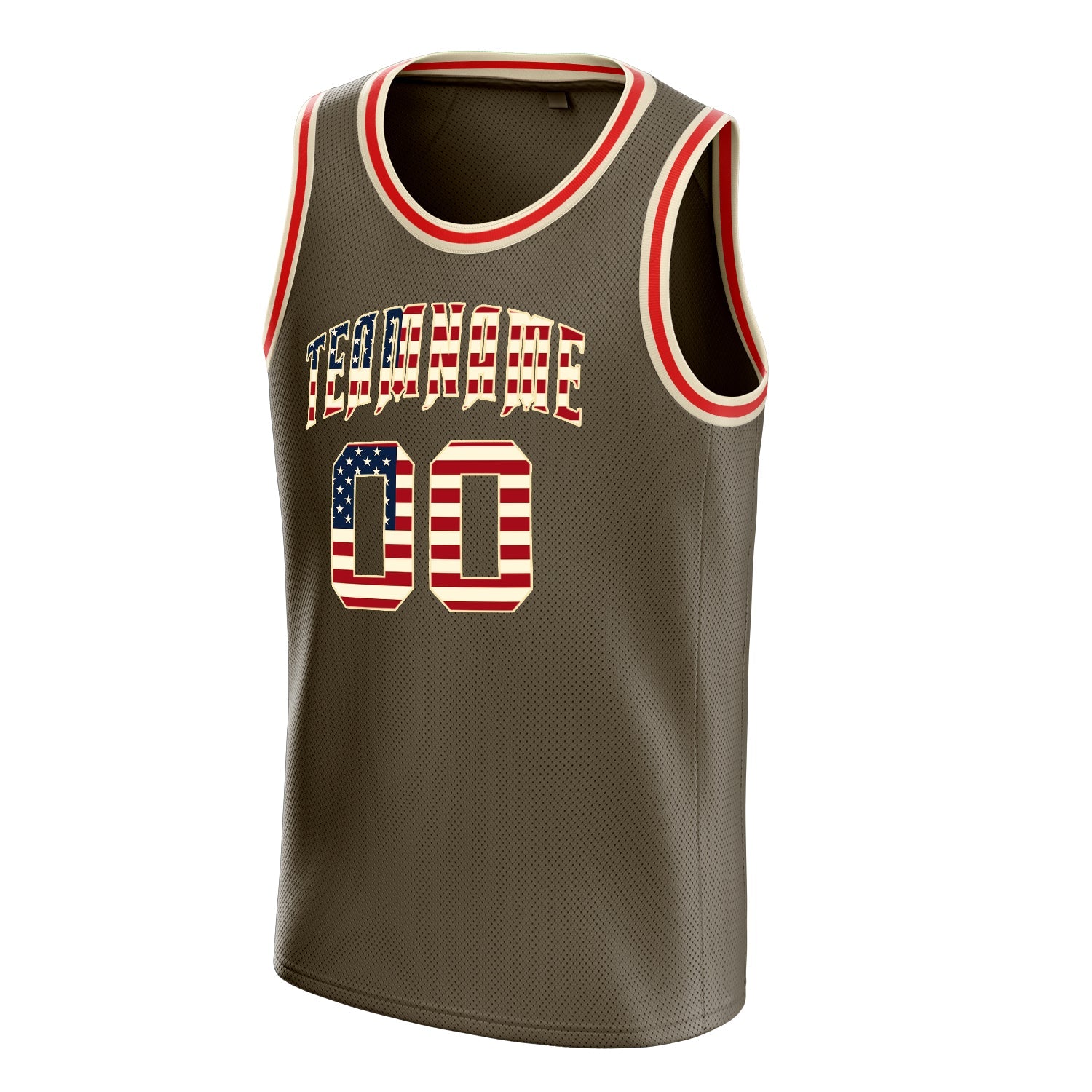 Custom Olive Cream Solid-Color Basketball Jersey